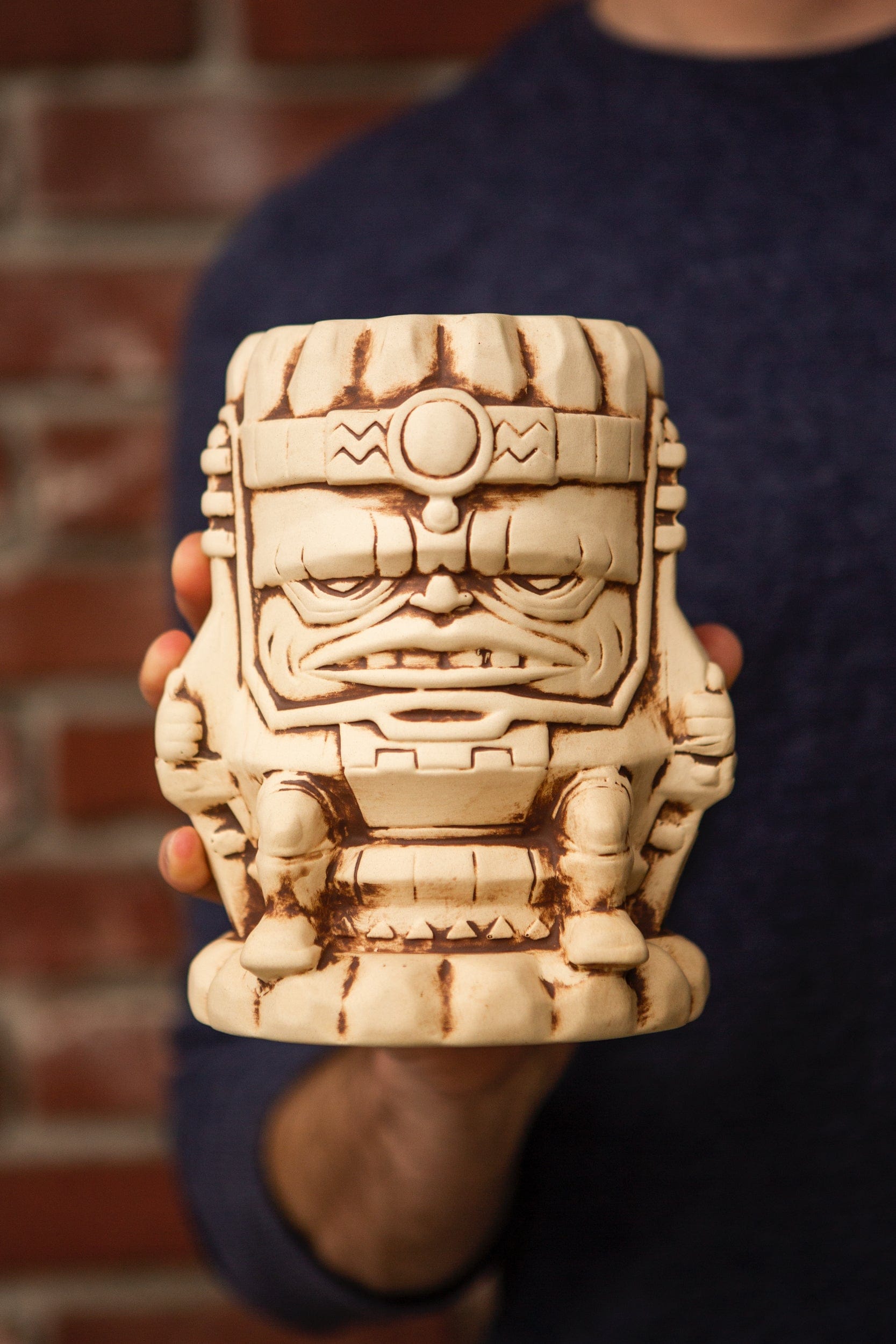 MODOK Tiki Mug - Bone Variant Collectible Cup | Perfect for Marvel Fans, Tropical Themed Parties & Home Bar Decor