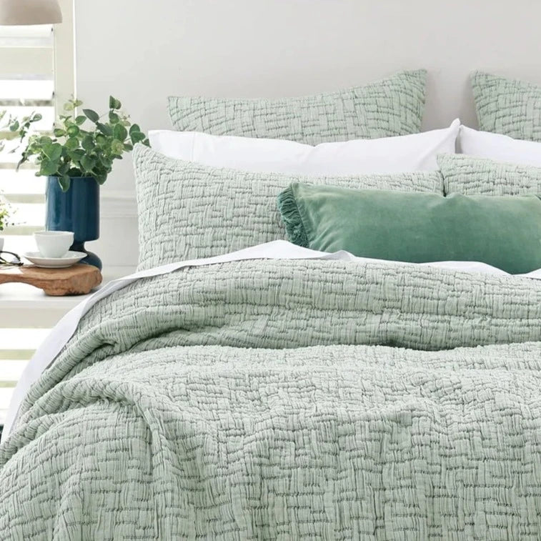 Livie Mist Coverlet Set by MM Linen - Soft & Breathable Bedding for All Seasons | Perfect for Guest Rooms, Master Bedrooms & Cozy Home Decor