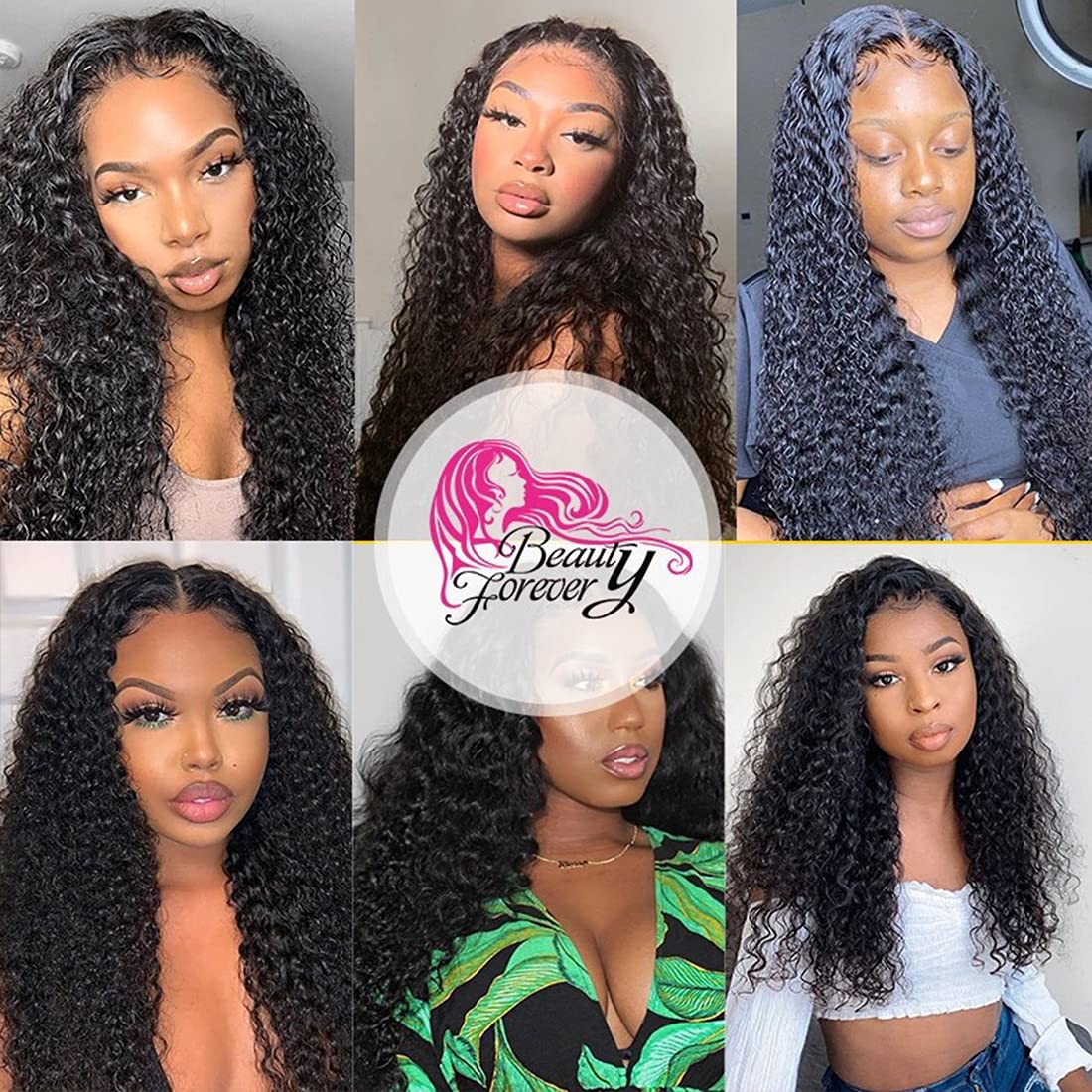 Beauty Forever Jerry Curly 3 Bundles With 5X5 HD Lace Closure Brazilian Unprocessed Virgin Human Hair Weave - 18 18 18 + 16 Inch Free Part Lace Closure Natural Color Virgin Remy Hair Extensions for Stunning Curly Hairstyles & Daily Wear