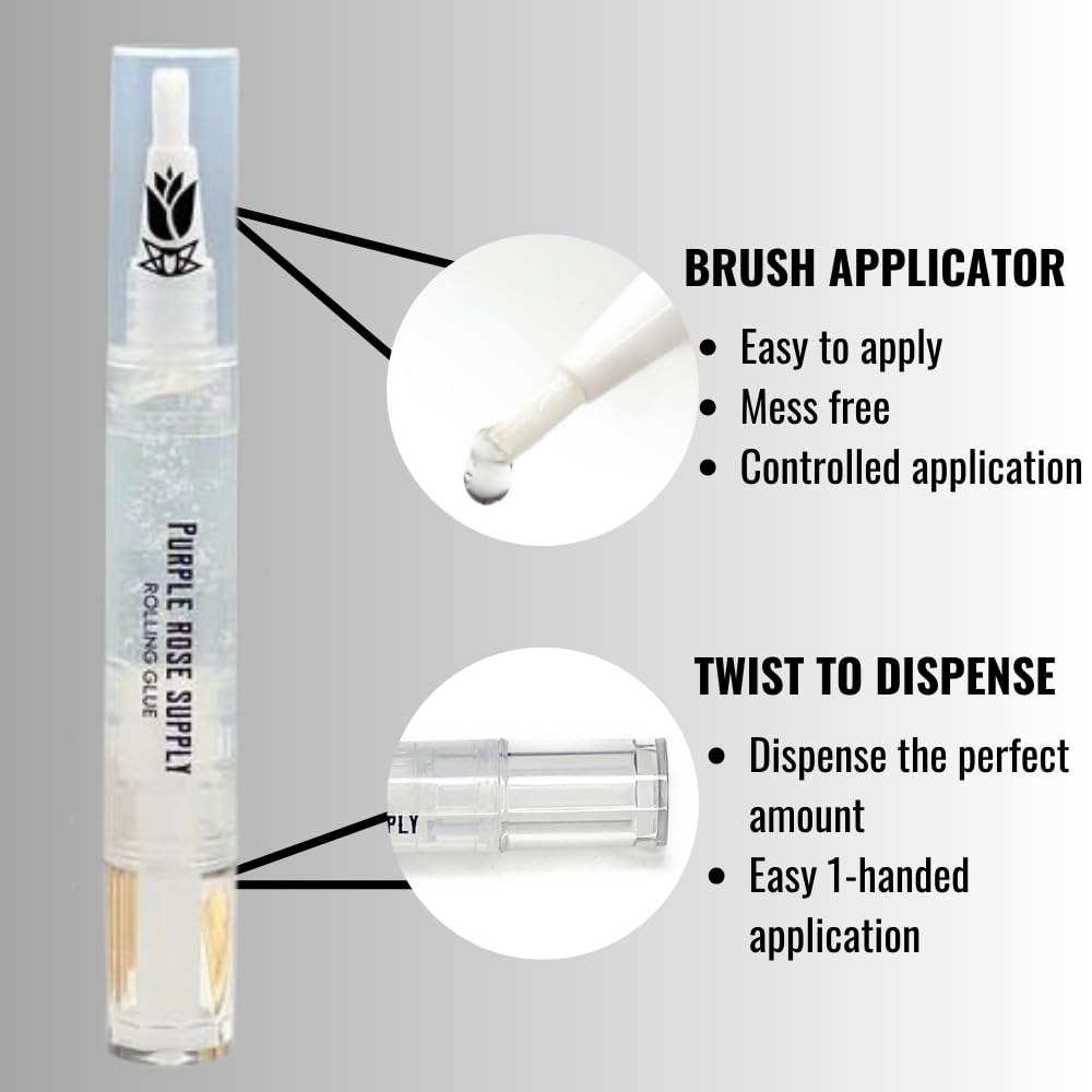 Purple Rose Supply Cigar Repair Glue & Crack Sealer - Natural Plant Cellulose Adhesive Pen with Brush - Fix Damaged Cigar Wrappers Easily - 4ml Glue Stick - Perfect for Cigar Lovers & Humidor Maintenance