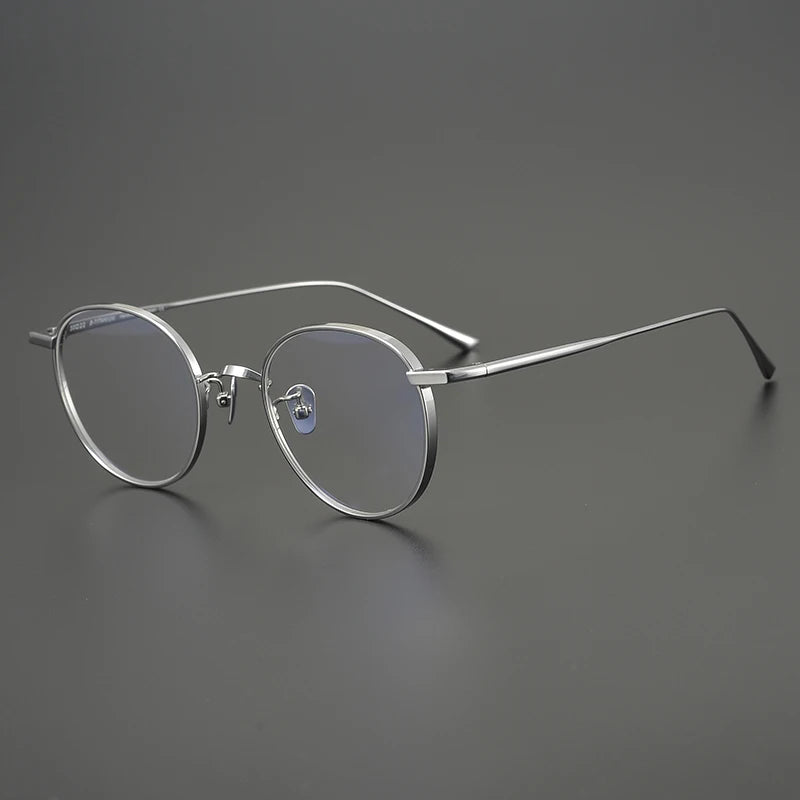 Stylish Black Titanium Full Rim Oval Round Eyeglasses for Women - Perfect for Reading, Work, and Everyday Fashion