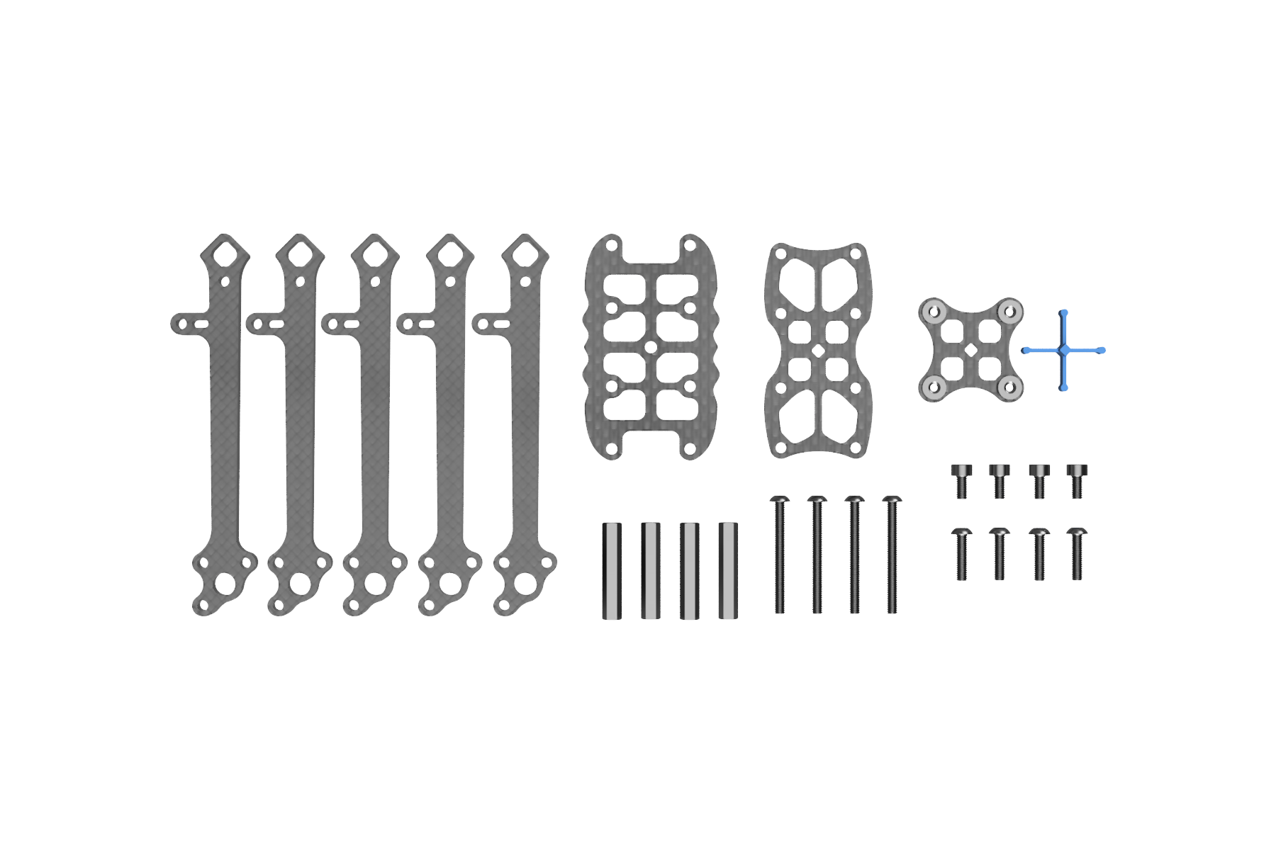 **DinDrones OZR 5X 5 Racing Drone Frame Kit – Lightweight Carbon Fiber FPV Quadcopter Frame for High-Speed Racing | Perfect for FPV Drone Racing, Freestyle Flying & DIY Builds**