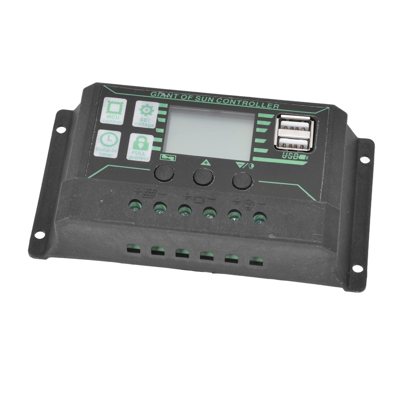 30A PWM Solar Charge Controller for Solar Panels - Auto ID & Efficient Charging for Home & RV Use