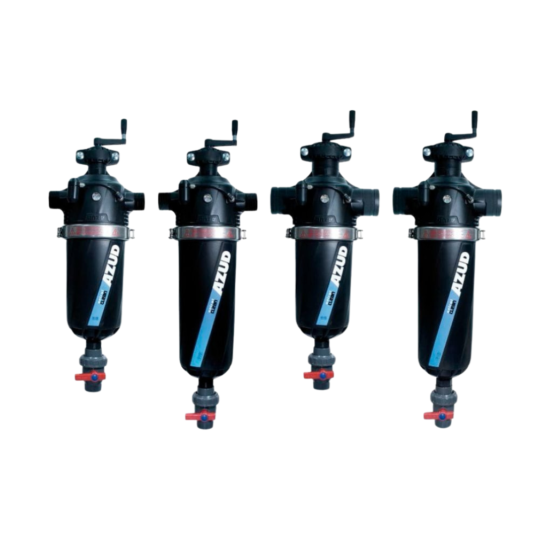 Azud Spiral Clean 50mm Semi-Automatic Screen Filters - 1300cm² Filtration Area for Irrigation, Drip Systems & Water Treatment