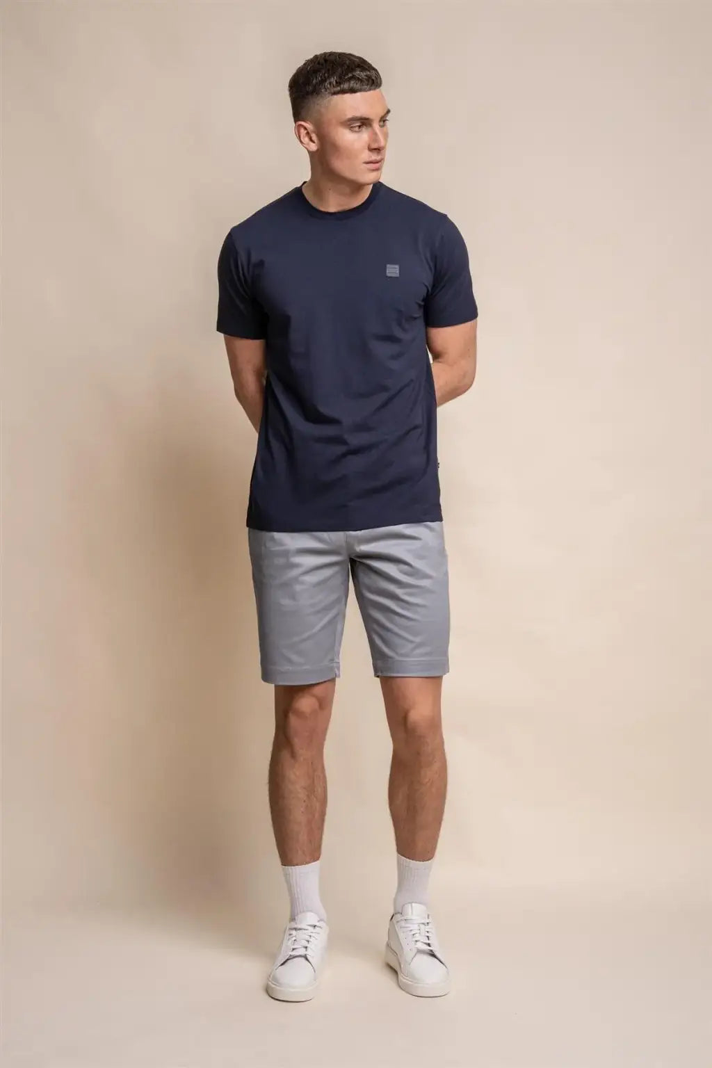 Cavani Men's Navy Blue Bogart Cotton T-Shirt - Casual Comfort Fit Tee for Everyday Wear & Outings