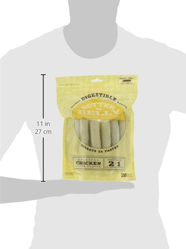 Better Belly Small Roll Bones for Dogs - 60 Count (3 Packs of 20) | Natural Chew Treats for Puppies & Small Breeds | Supports Dental Health & Reduces Anxiety - Perfect for Training, Teething & Playtime