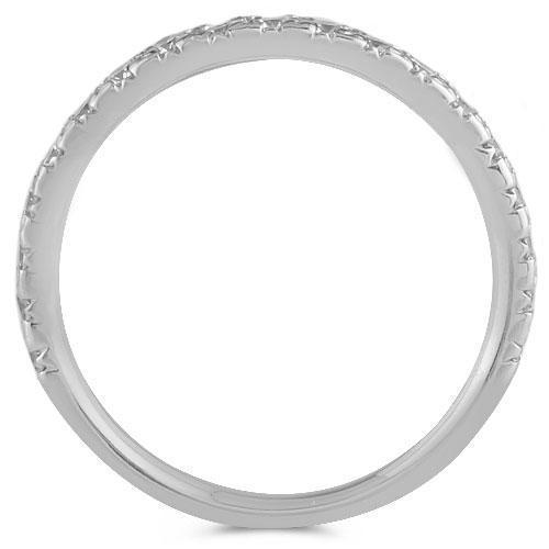 14K Solid White Gold Women's Diamond Wedding Ring Band 0.60 Ctw - Elegant Bridal Jewelry for Engagement, Anniversary & Special Occasions