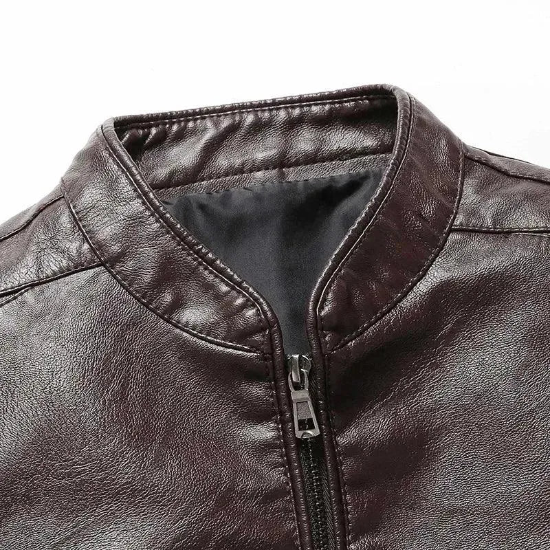 Modern Slim Fit Men's Leather Jacket - Genuine Cowhide Biker Jacket for Men - Stylish & Comfortable Outerwear for Casual Wear, Motorcycle Riding & Night Out