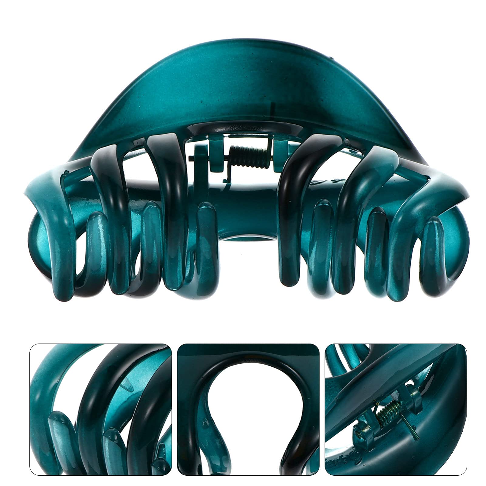 Beaupretty 2 Pack Octopus Hair Clips for Women - Non Slip Grip Large Hair Claw Clamps, Delicate Acrylic Hair Jaw Clips in Blue - Perfect for Updos, Ponytails and Everyday Hairstyles