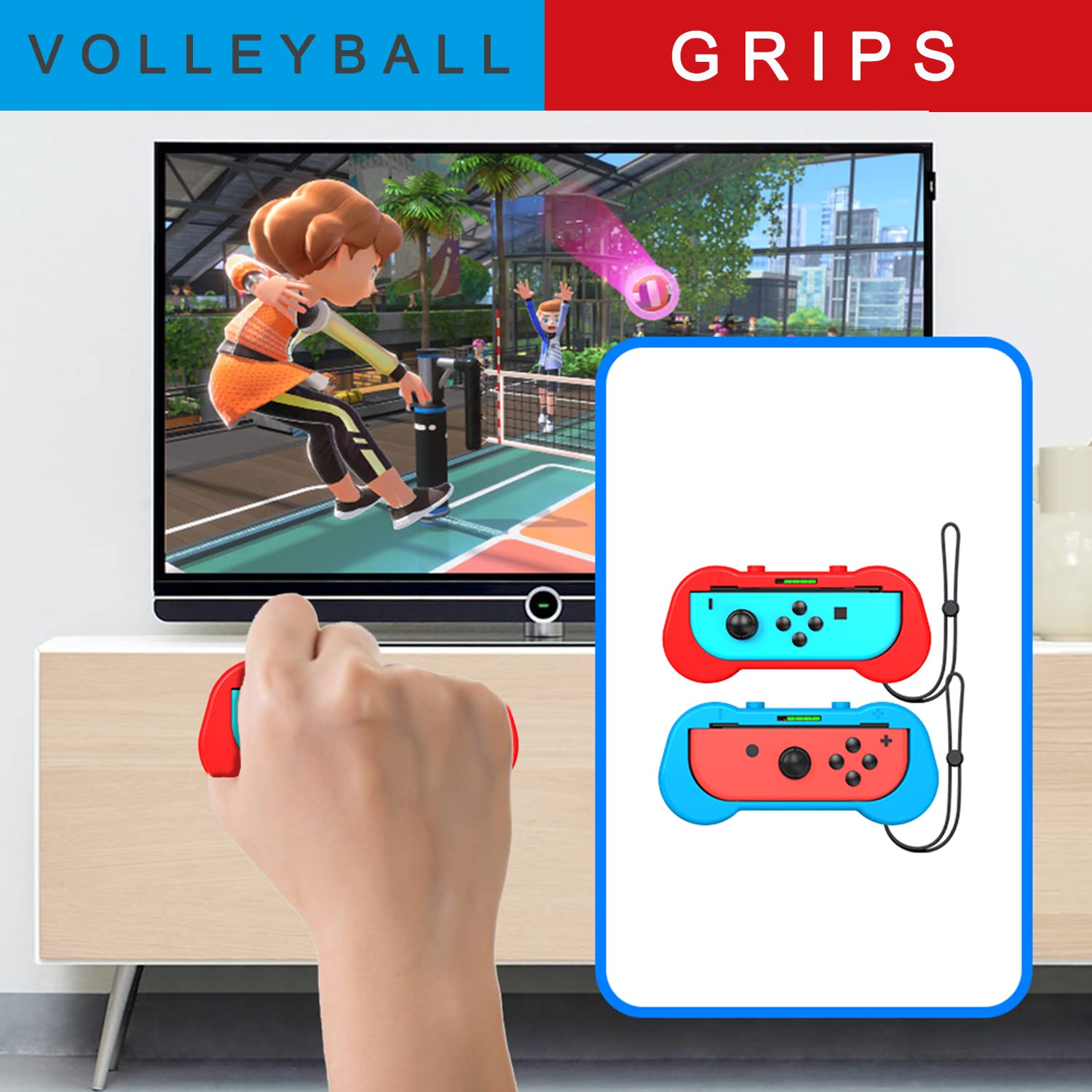 2024 Nintendo Switch Sports Accessories Bundle - Soccer Leg Straps, Mario Golf Clubs, Wrist Bands & Tennis Rackets for Switch Sports Games | Perfect for Mario Golf, Tennis & Soccer Gameplay