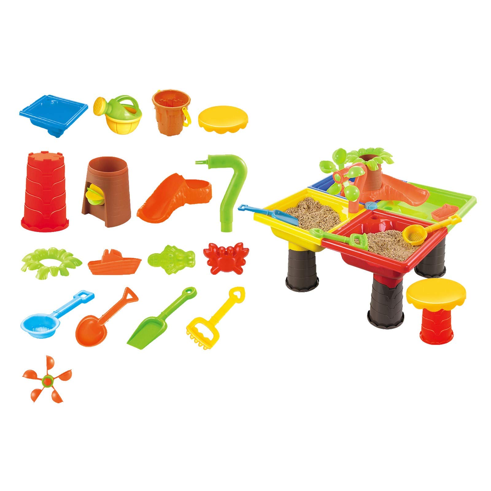 Muised 23-Piece Beach Toy Set for Adults & Toddlers - Sand Play, Sandpit Toys, Outdoor Summer Games for Kids 1-3 - Perfect for Beach Vacations, Backyard Play & Summer Birthday Gifts