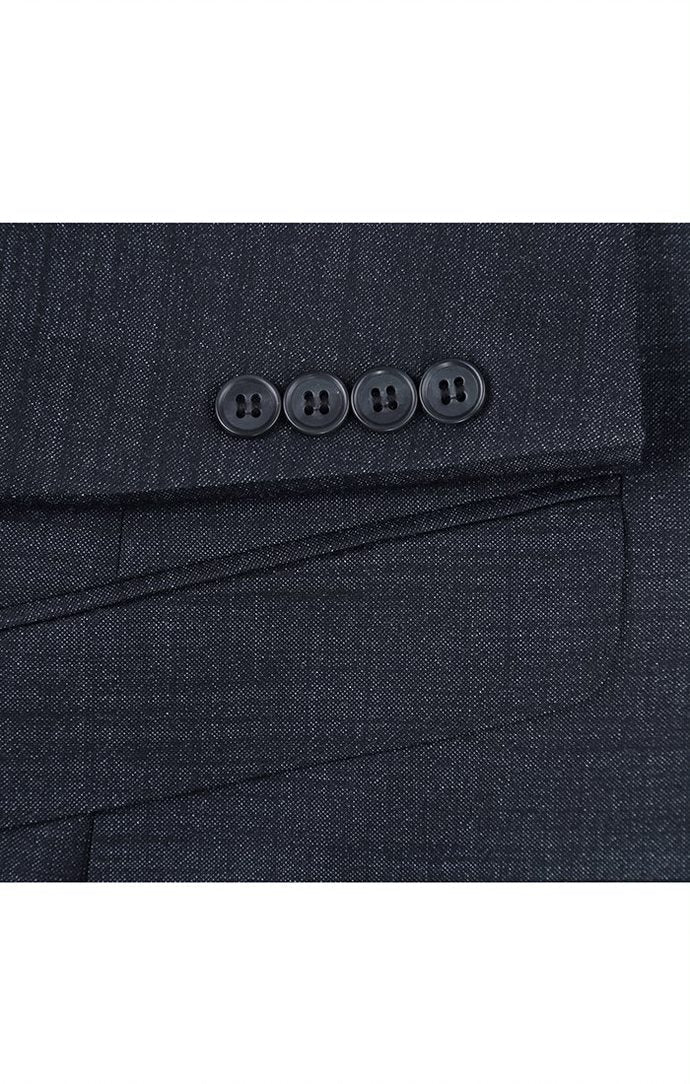 Premium Wool Blend Slim Fit 2-Piece Suit - Charcoal Gray | 2-Button Business Suit for Men | Perfect for Weddings, Office & Formal Events