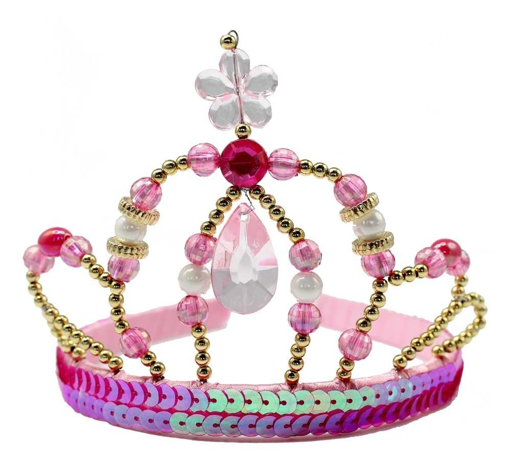 Sparkling Fairy Princess Tiara for Girls - Elegant Birthday Party Crown, Dress Up & Photo Prop - Perfect for Halloween, Cosplay & Pageants