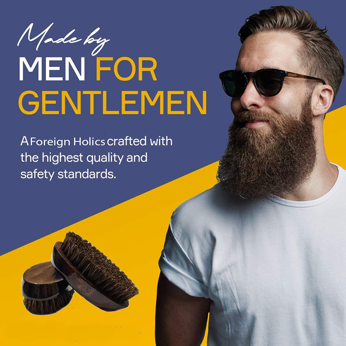 Premium Boar Bristle Beard Brush with Black Walnut Wood Handle - Natural Beard Care for Men with Thick & Long Facial Hair - Perfect for Grooming, Styling & Daily Maintenance at Home or Travel