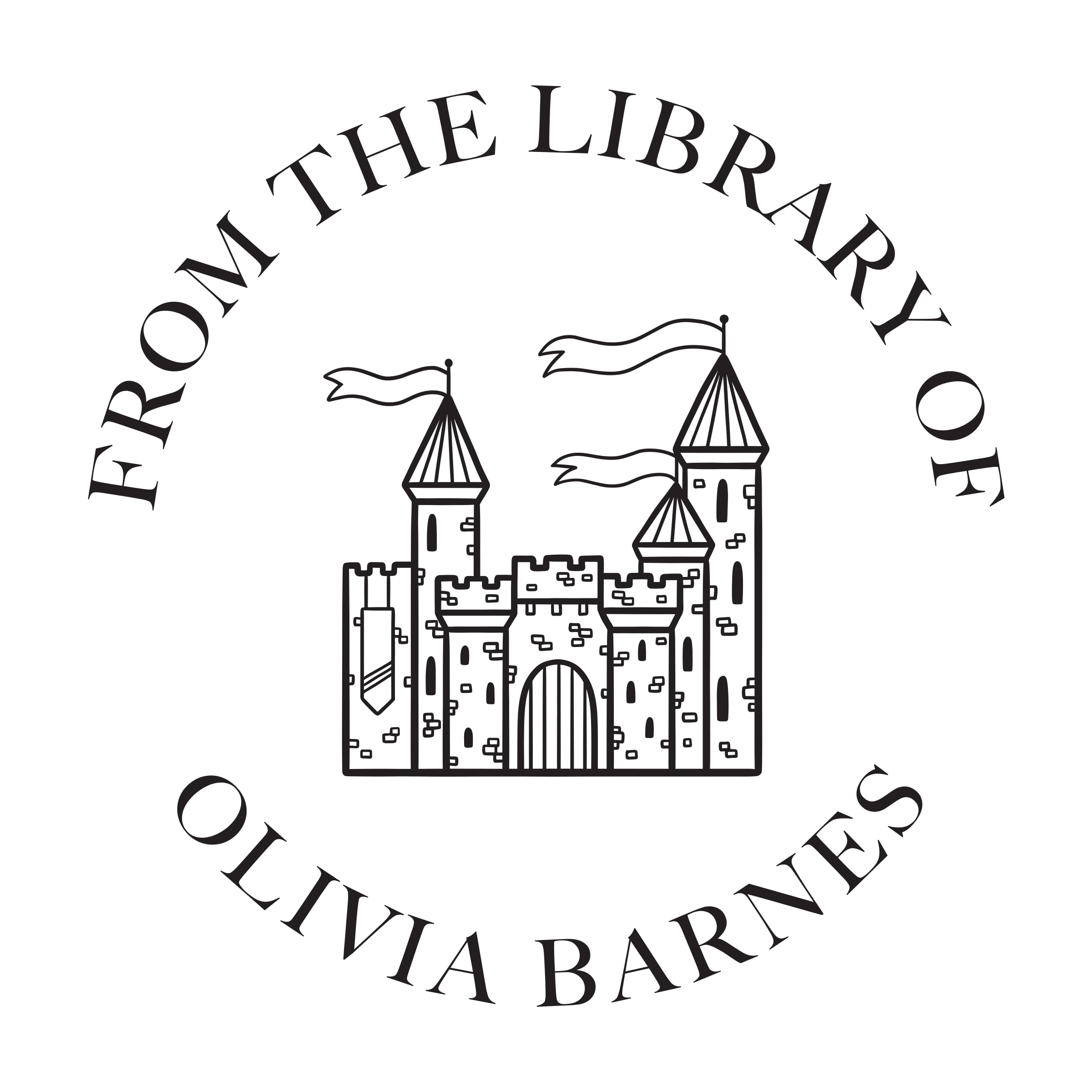 Custom Personalized Book Embosser & Library Stamp - Round Ex Libris Embosser for Teachers & Book Lovers | Wooden/Self-Inking Book Stamp (Castle Design) | Perfect for Bookplates, Gift Giving & Personal Library Organization