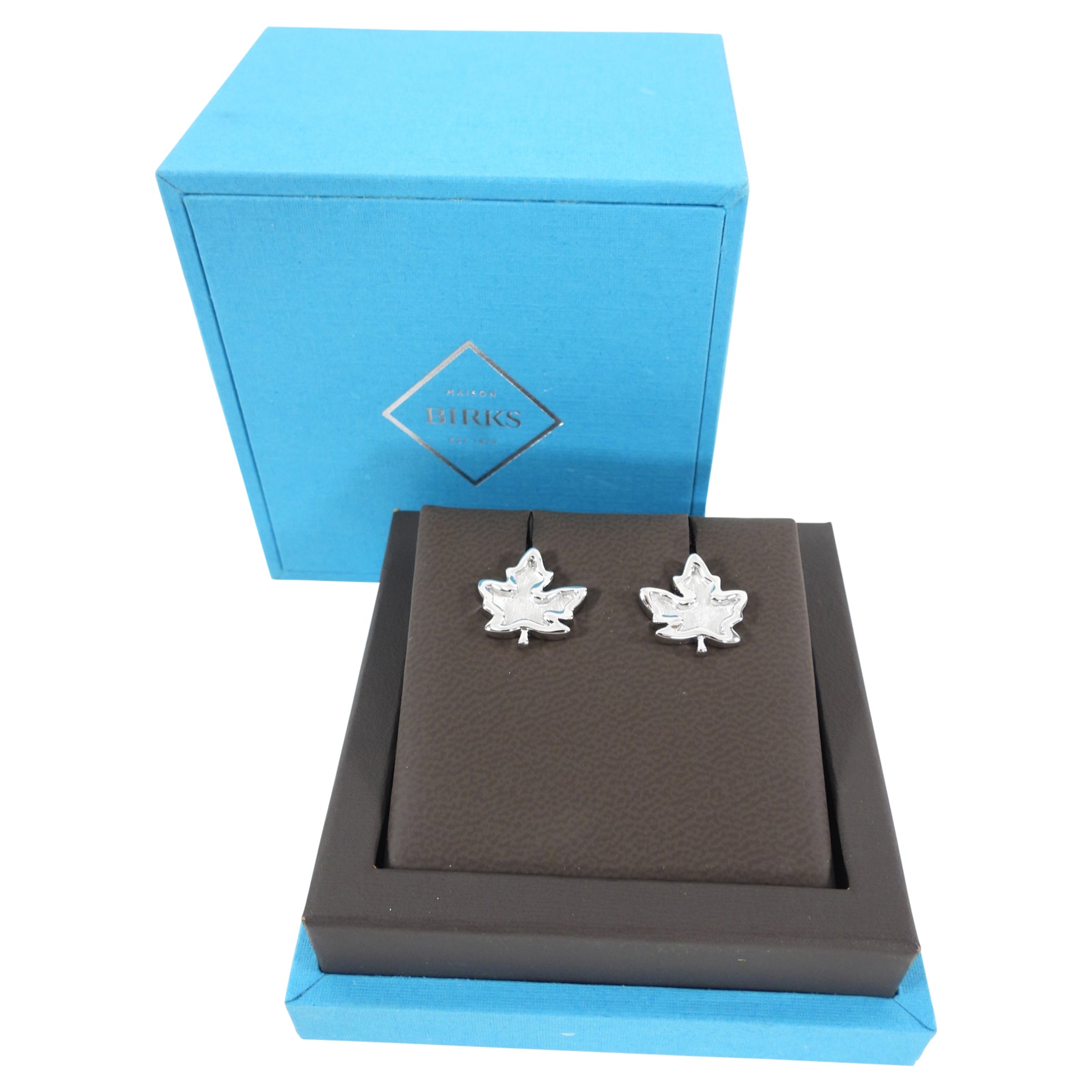 Sterling Silver Maple Leaf Cufflinks for Men - Elegant Canadian Maple Leaf Design - Perfect for Weddings, Business Meetings & Formal Occasions