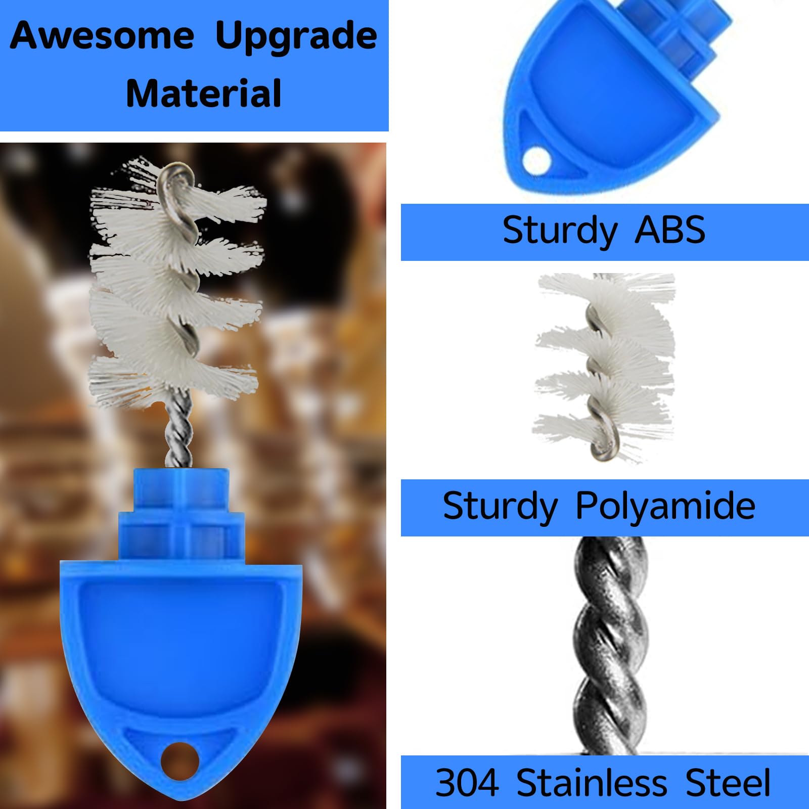 16-Piece Beer Faucet Covers & 2-Piece Beer Tap Plug Brush Set - Rubber Draft Tap Soother Nipple for Beer Line Cleaning Kit | Perfect for Home Brewing, Bar Maintenance & Keg Party Accessories