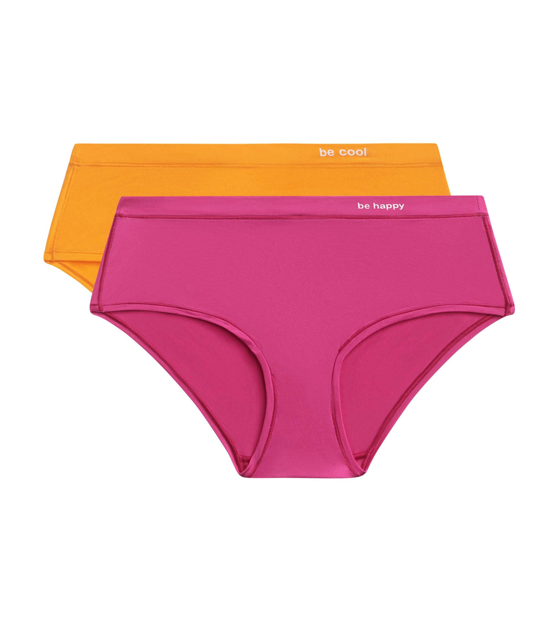 2 Pack Women's Cotton & Nylon Shorts - Fuchsia & Yellow | Oh My Dimâs | Perfect for Summer Outfits, Beachwear & Casual Fashion