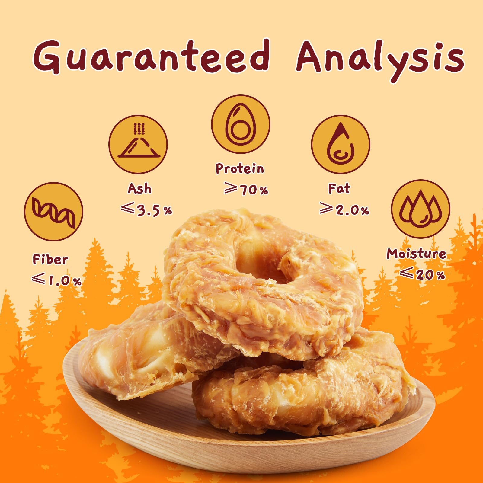 Premium Long-Lasting Dog Treats - Chicken Wrapped Rawhide Donuts for Medium & Large Dogs | Natural Chewy Chews for Dental Health | Perfect for Training Rewards & Playtime Snacks