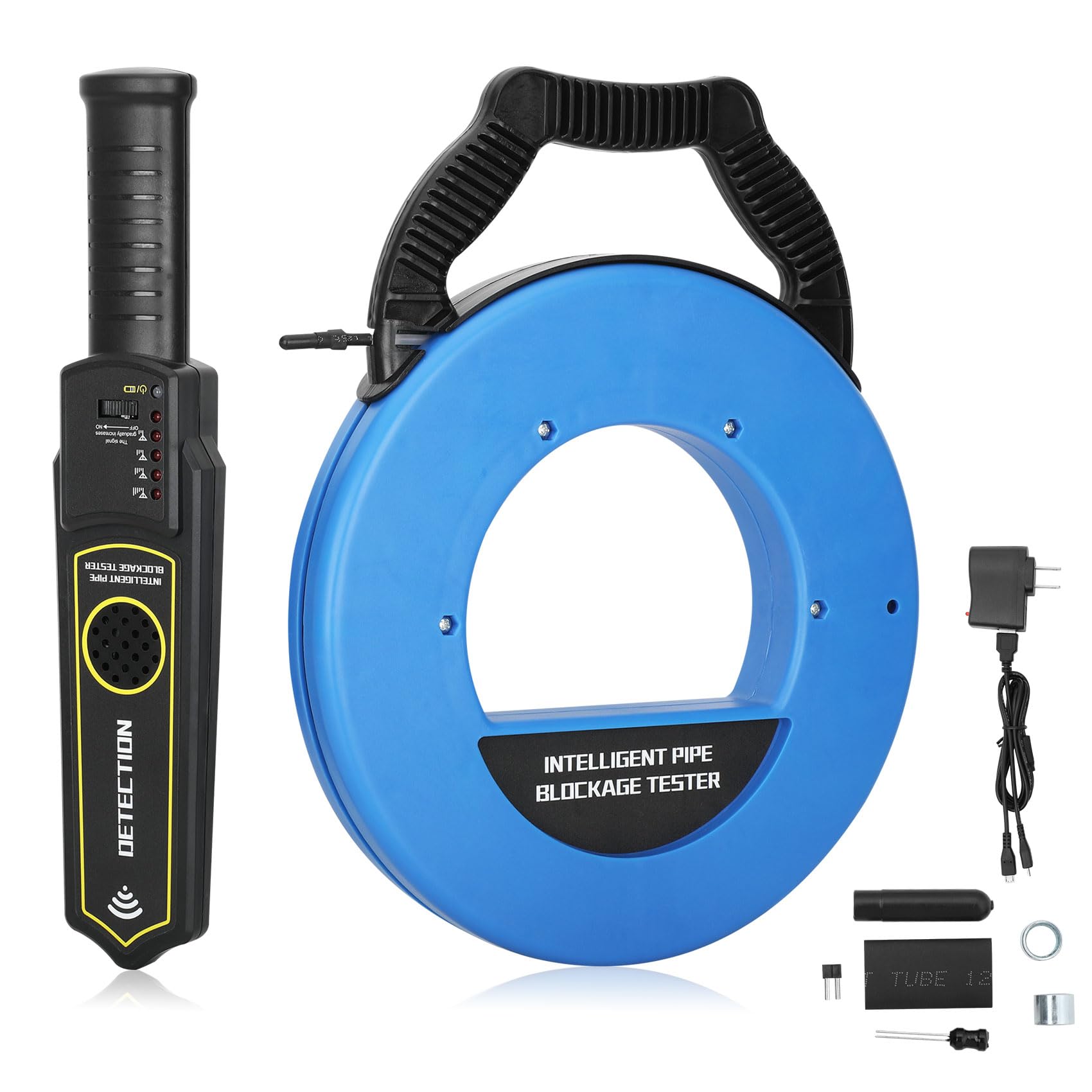 Underground Pipe Locator & Blockage Detector - 98ft Water Pipe Wall Scanner for Concrete & PVC Pipes | Pipeline Diagnostic Tool for Clog Detection | Perfect for Plumbing, Construction & Home Maintenance