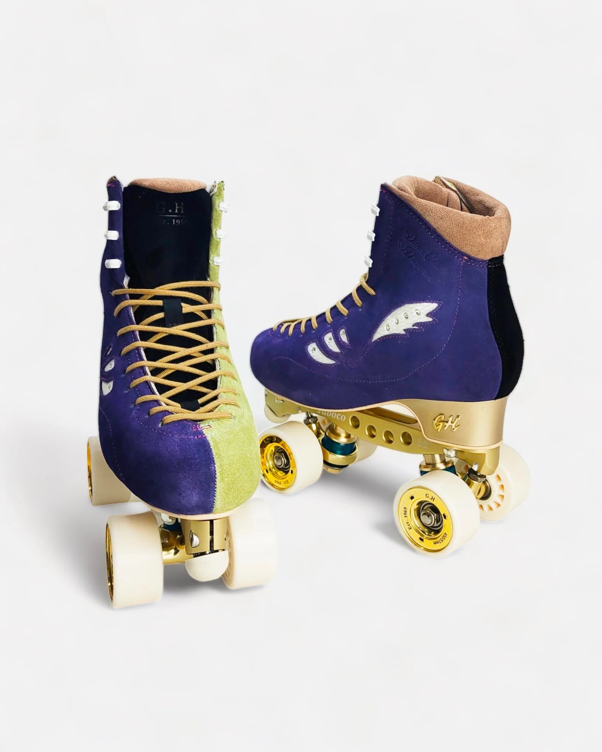 GH Dance Classic Diamond Quad Roller Skates for Women & Men - Color Jam Style with Vanguard/Jaboco Frame - Perfect for Roller Derby, Rink Skating & Outdoor Use