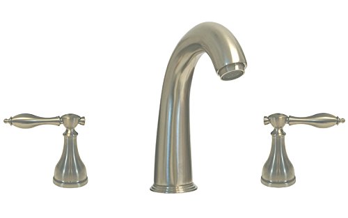 Brushed Nickel Bathroom Sink Faucet - Wide Spread 8