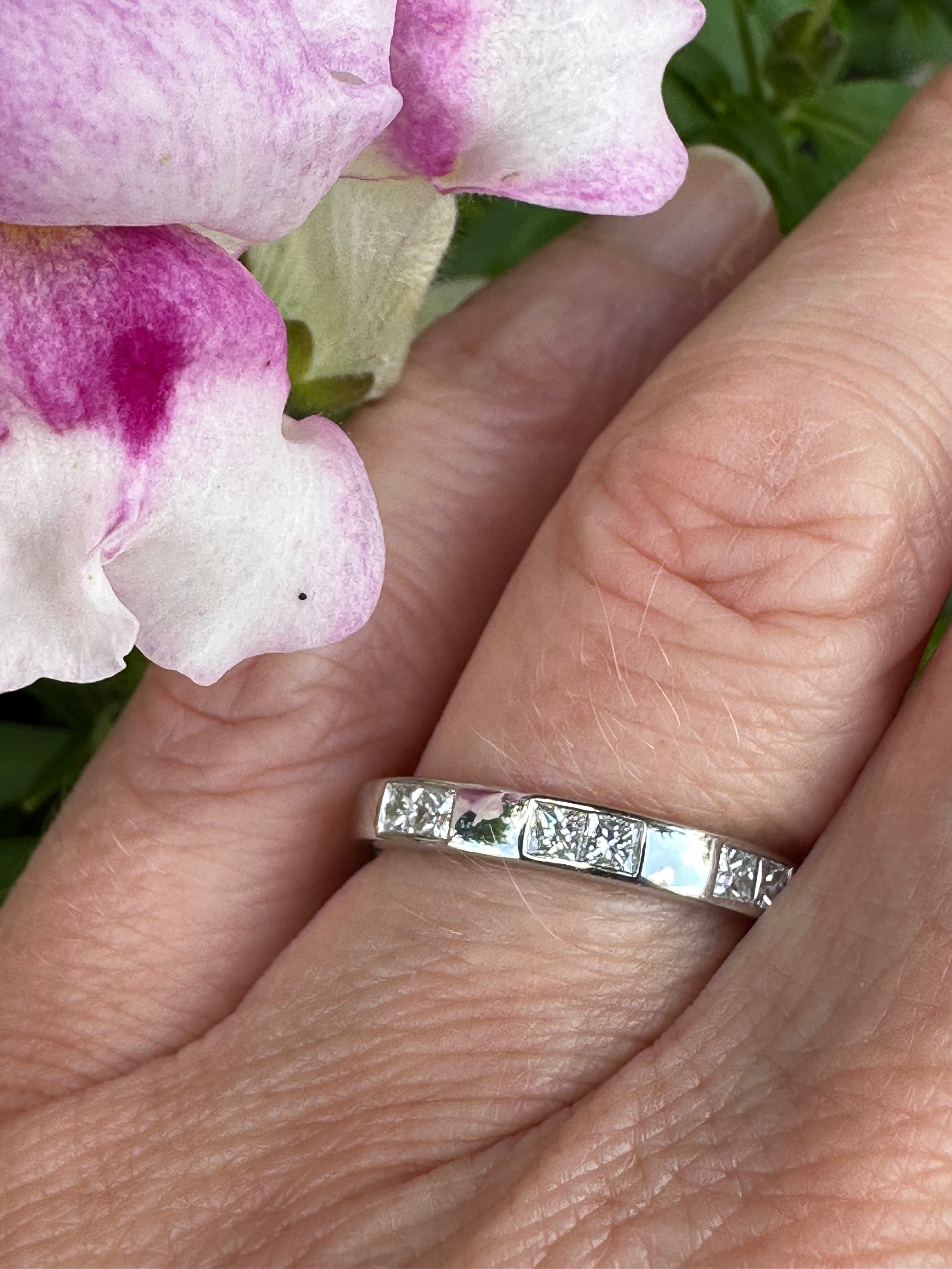 Platinum Princess Cut Diamond Ring - 0.33ct TWVS Engagement Wedding Band for Women - Perfect for Proposals, Anniversaries & Special Occasions