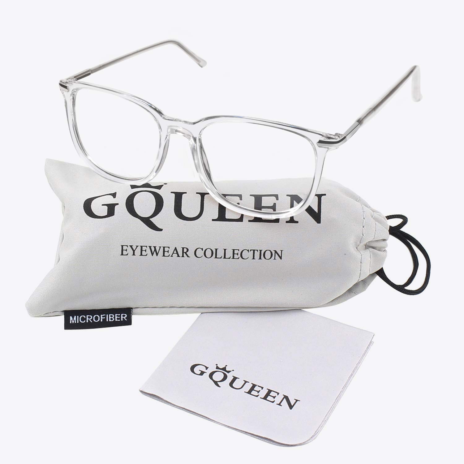 GQUEEN Fashion Fake Glasses Non-Prescription Clear Lens Nerd Frames for Women & Men (201579) - Perfect for Cosplay, Costume Parties & Everyday Fashion Accessory