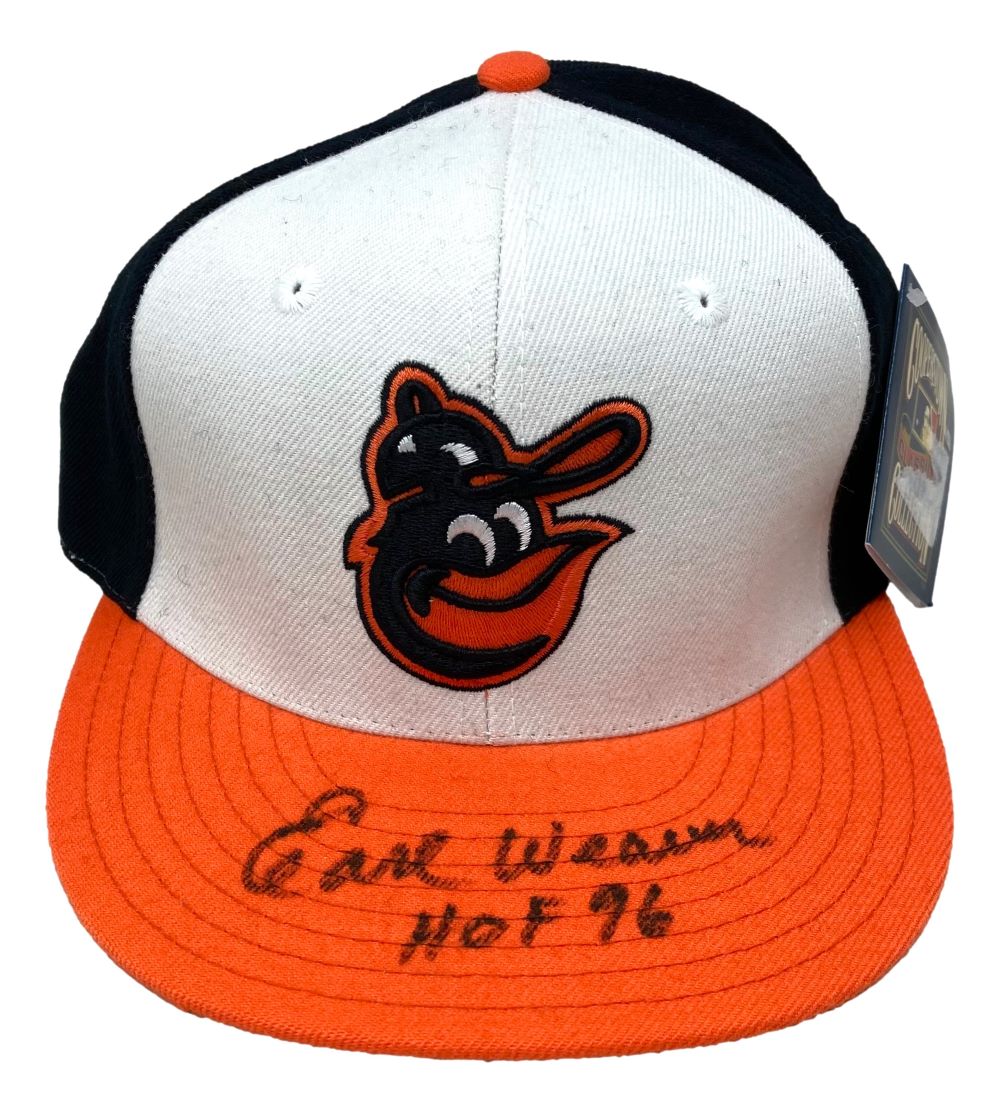 Earl Weaver Autographed Baltimore Orioles Mitchell & Ness Cooperstown Collection Baseball Cap - Hall of Fame 96 - Perfect for MLB Memorabilia Collectors & Orioles Fans