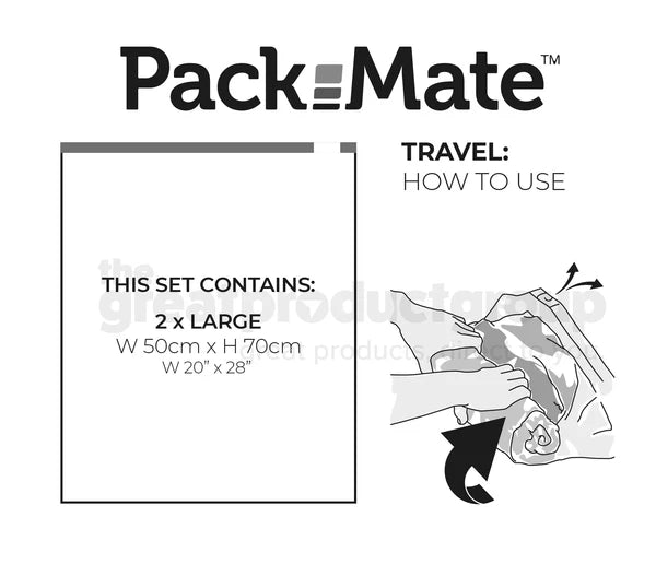 2-Pack Large Travel Roll Storage Bags (50x70cm) - Waterproof Organizer for Clothes, Blankets & Seasonal Items - Perfect for Travel, Moving & Home Organization