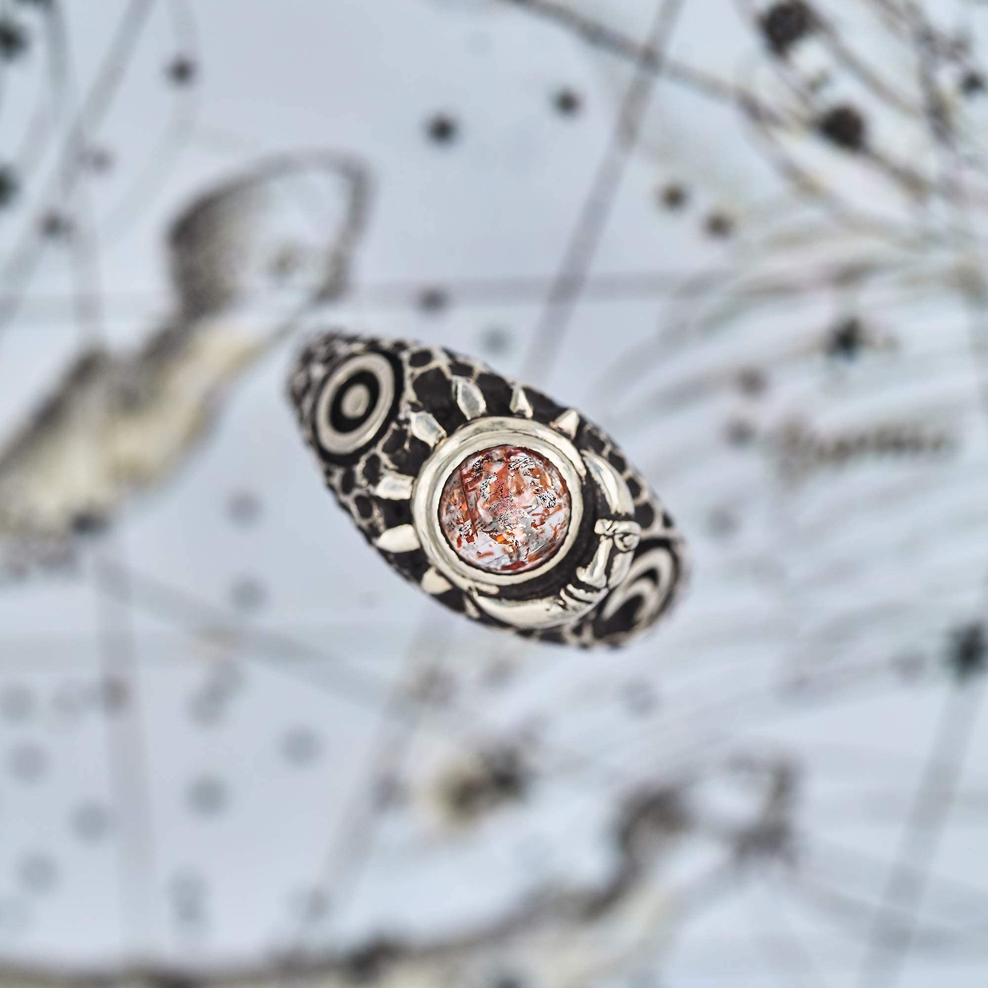 Sunstone Engagement Ring 