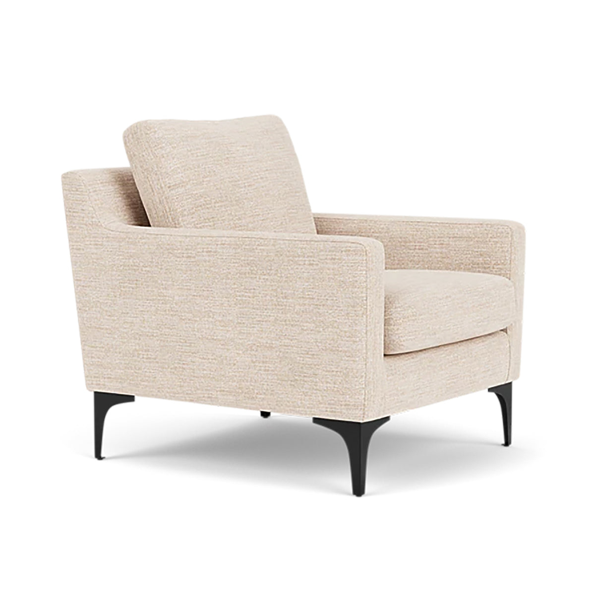 Astha Fabric Armchair - Modern Upholstered Accent Chair for Living Room, Bedroom & Office - Comfortable Lounge Chair with Soft Fabric & Sturdy Frame