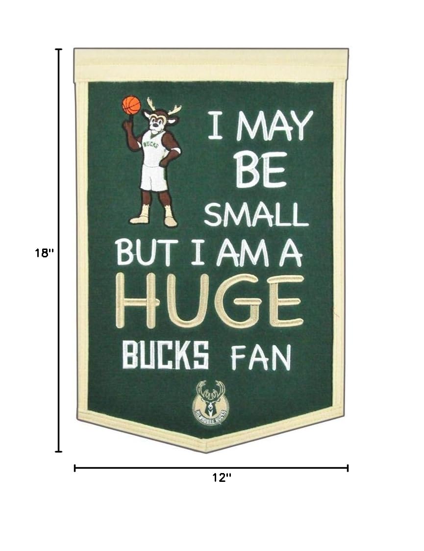 Milwaukee Bucks NBA Banner - Team Spirit Fan Decor for Game Room, Bedroom & Office | Winning Streak Sports