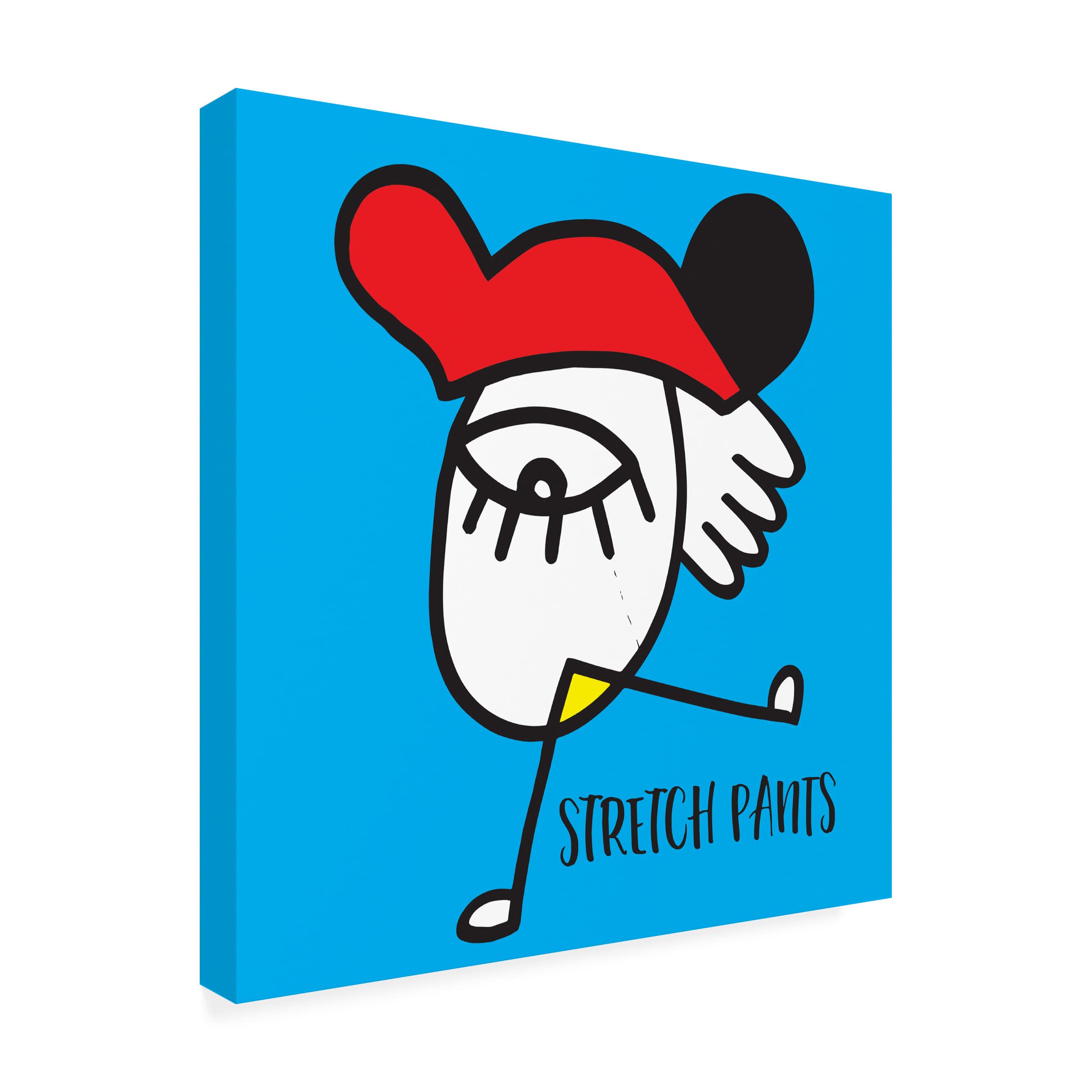 Trademark Fine Art 'Stretch Pants' Canvas Art Print by Oodlies - Modern Home Decor for Living Room, Bedroom & Office