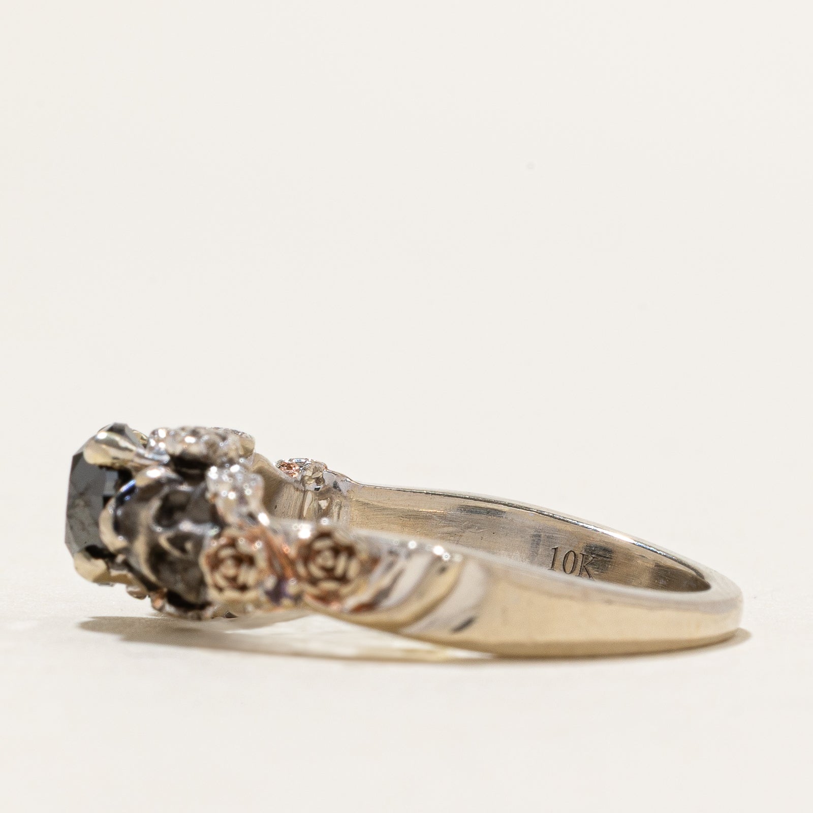 Black Diamond & Amethyst Skull Ring - 0.74ctw Gemstone Jewelry, 0.01ctw Diamond Accents, Size 1.75 - Gothic Punk Fashion Statement for Men & Women | Perfect for Halloween, Rock Concerts & Edgy Style