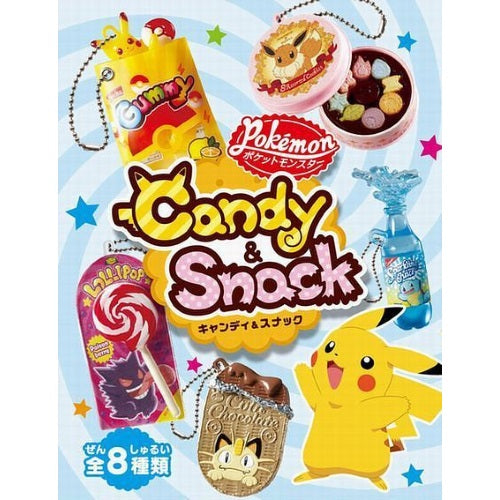 Pokemon Candy & Snack Re-Ment Collectible Miniature Keychain - Cute Anime Character Accessories for Bags, Gifts, and Cosplay