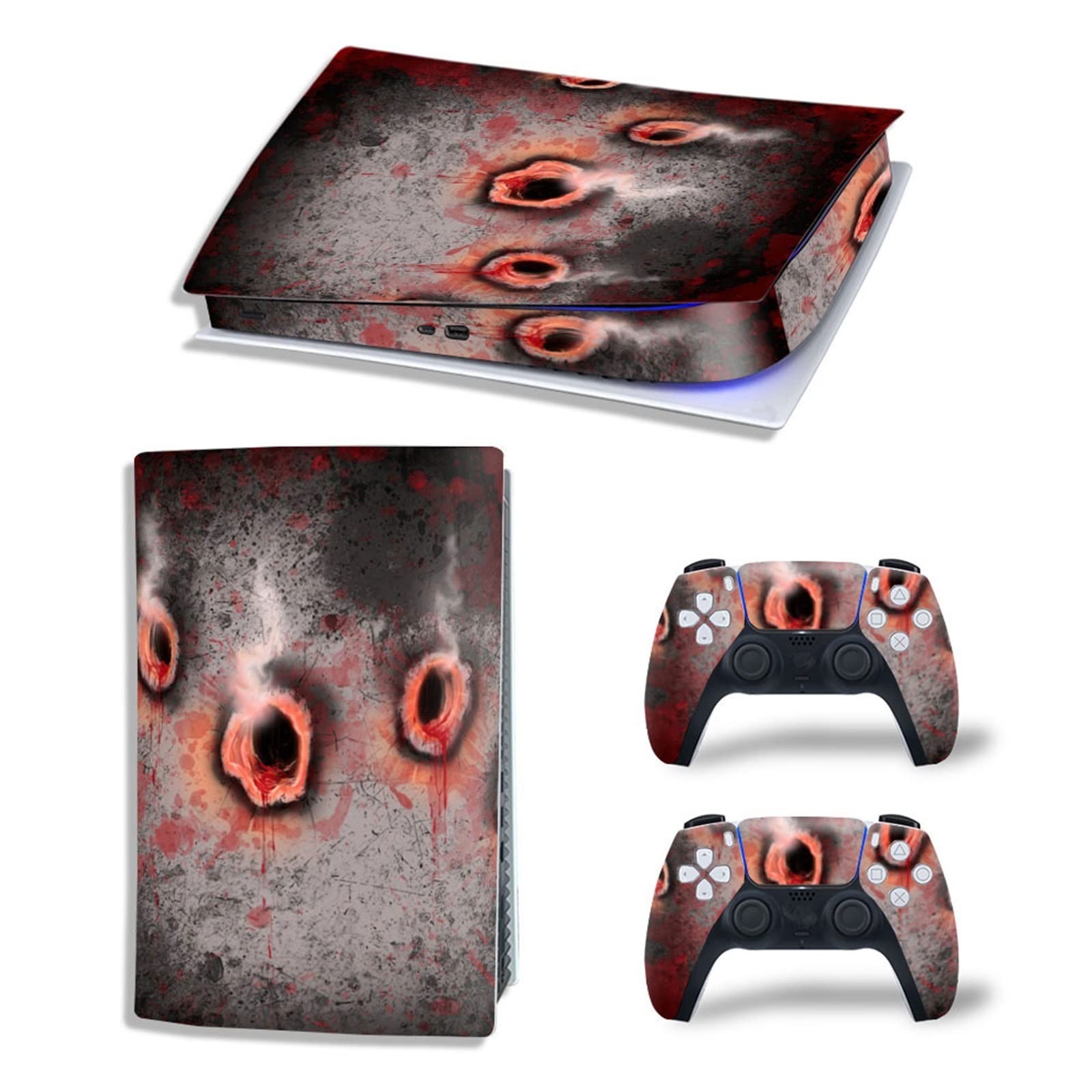 Anime PS5 Digital Edition Console Skin - Scratch-Resistant Vinyl Decal with 2 Controller Covers | Bubble-Free Application, No Residue | Perfect for Gaming Setups & Anime-Themed Rooms