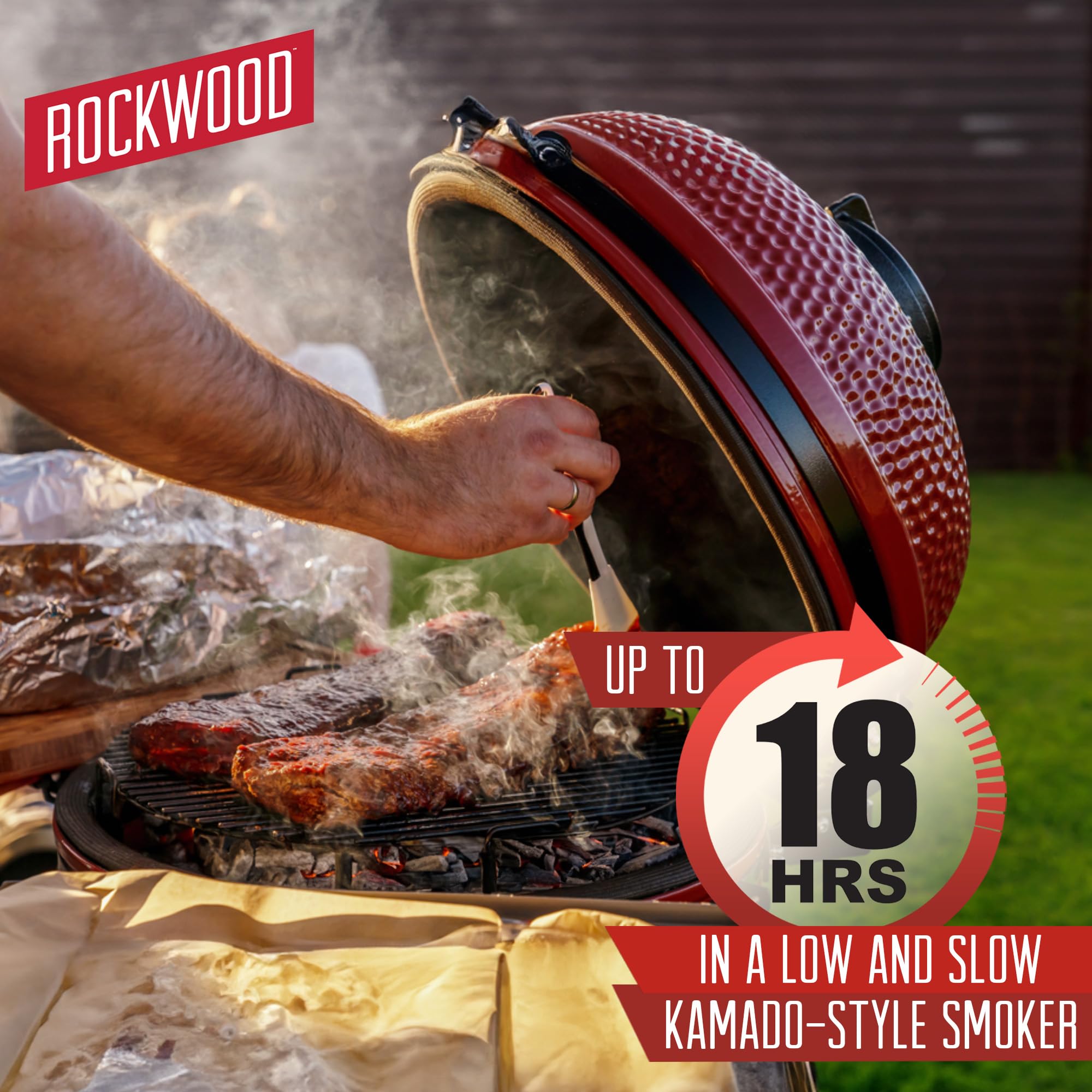 Premium Oak, Hickory & Cherry Hardwood Lump Charcoal – Natural High-Heat Grilling & Slow Smoking Charcoal for Kettle & Kamado Grills – Clean Burning, Made in USA – 20lbs (6pk) – Perfect for BBQ, Backyard Grilling, Camping & Outdoor Cooking