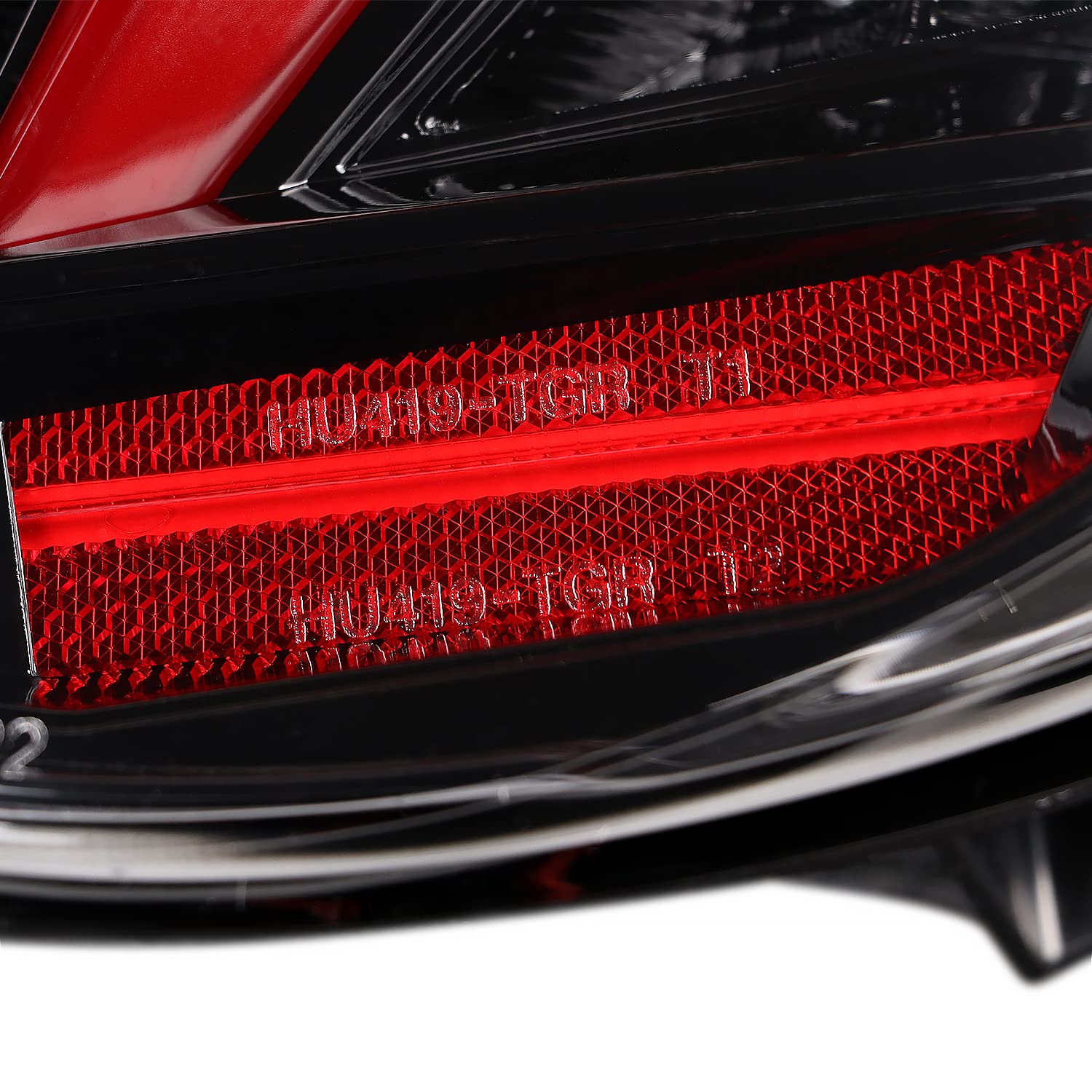 Spec-D Tuning Jet Black LED Tail Lights with Sequential Turn Signals - Compatible with 2013-2016 Scion FR-S & Subaru BRZ - Left & Right Pair Assembly - Upgrade Your Car's Rear Style & Visibility for Night Driving