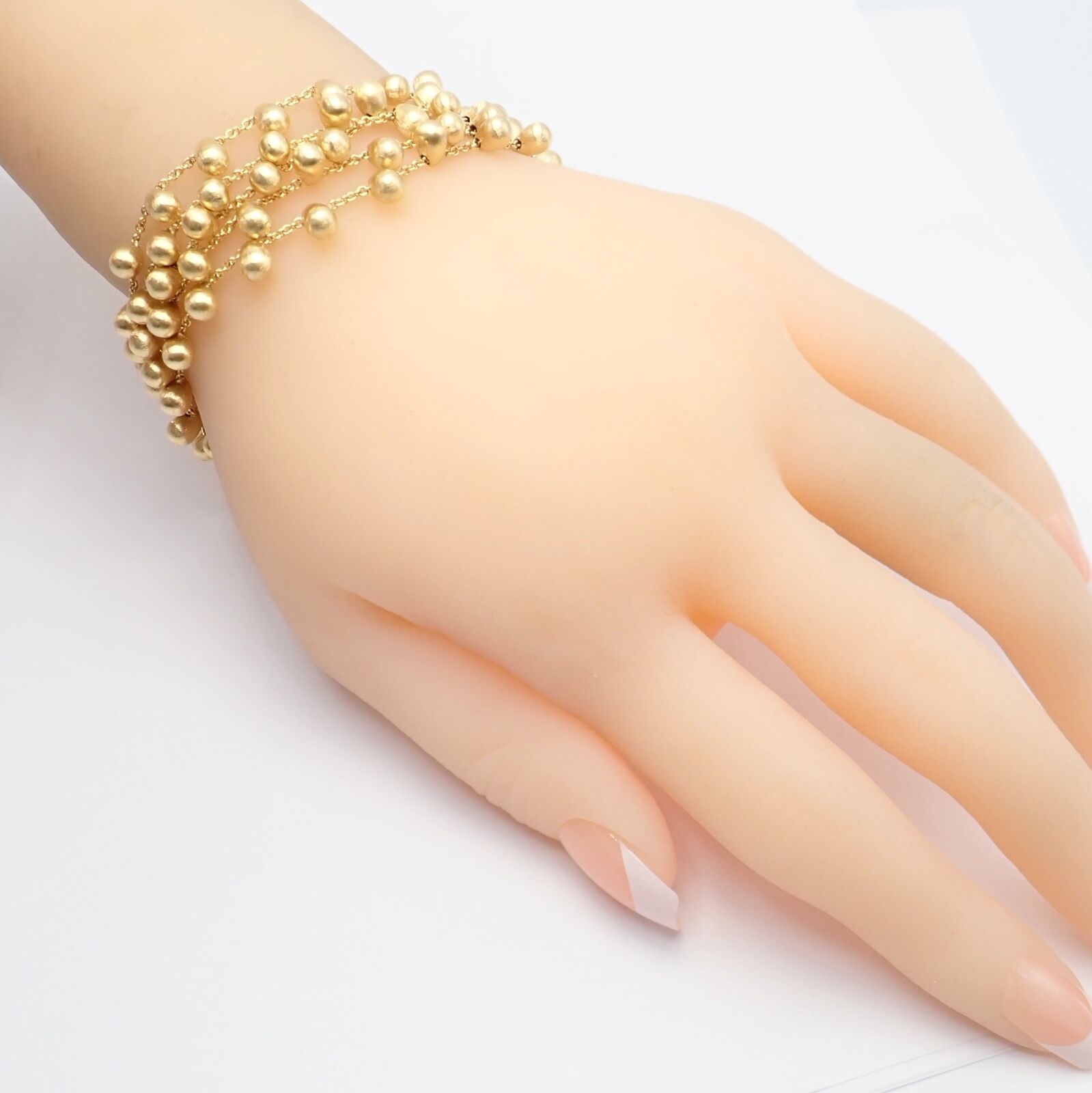 Authentic Marco Bicego 18k Yellow Gold Five-Stand Acapulco Bead Bracelet - Luxury Italian Jewelry for Women, Perfect for Parties & Special Occasions