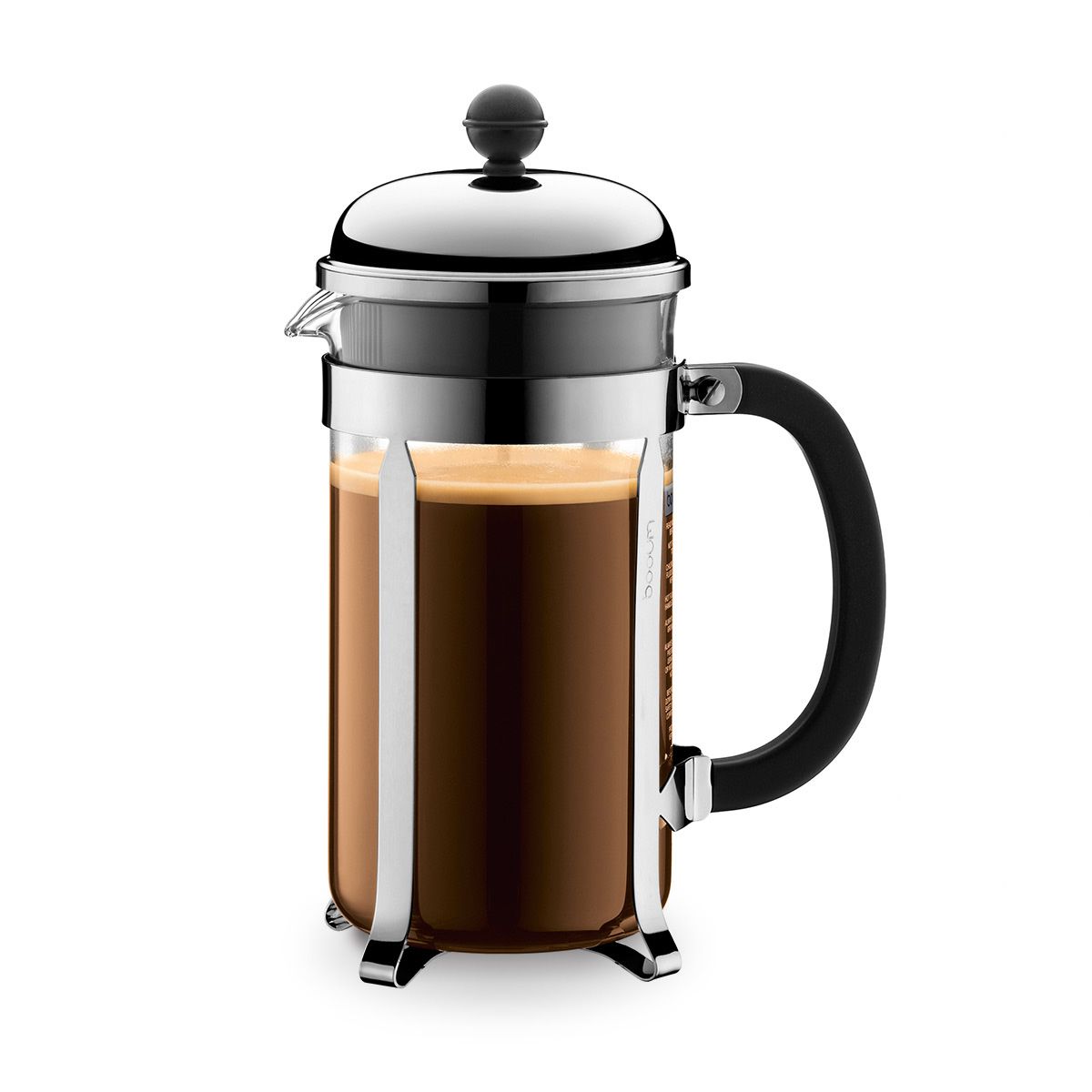 Bodum Chambord 8 Cup French Press Coffee Maker - Premium Stainless Steel Plunger for Rich & Smooth Brew - Perfect for Home, Office & Camping Coffee Lovers