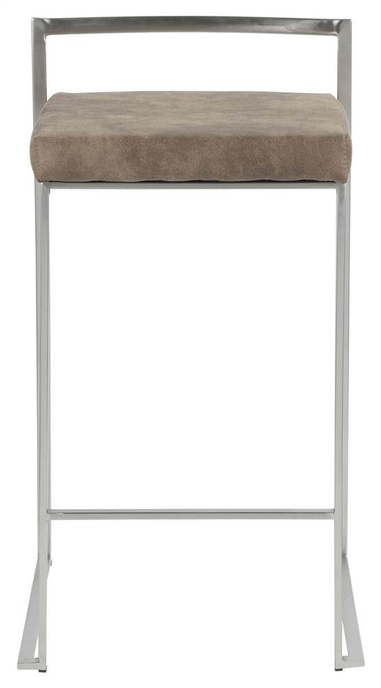 Stainless Steel Fuji Stacker Bar Stools Set of 2 - 24