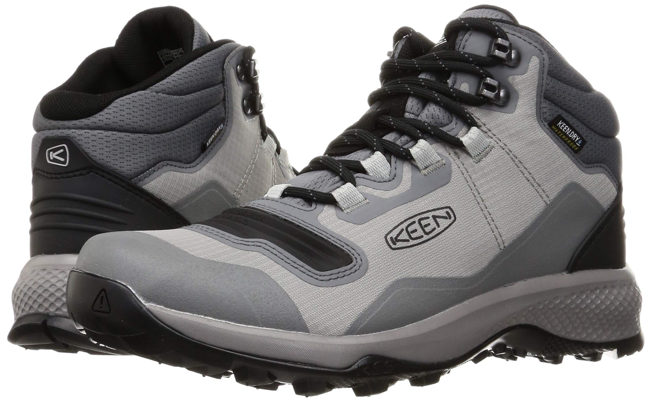 KEEN Men's Tempo Flex Mid Height Lightweight Waterproof Hiking Boots - Comfortable Outdoor Trekking Shoes for Men, Durable & Breathable for Hiking, Camping & Trail Walking