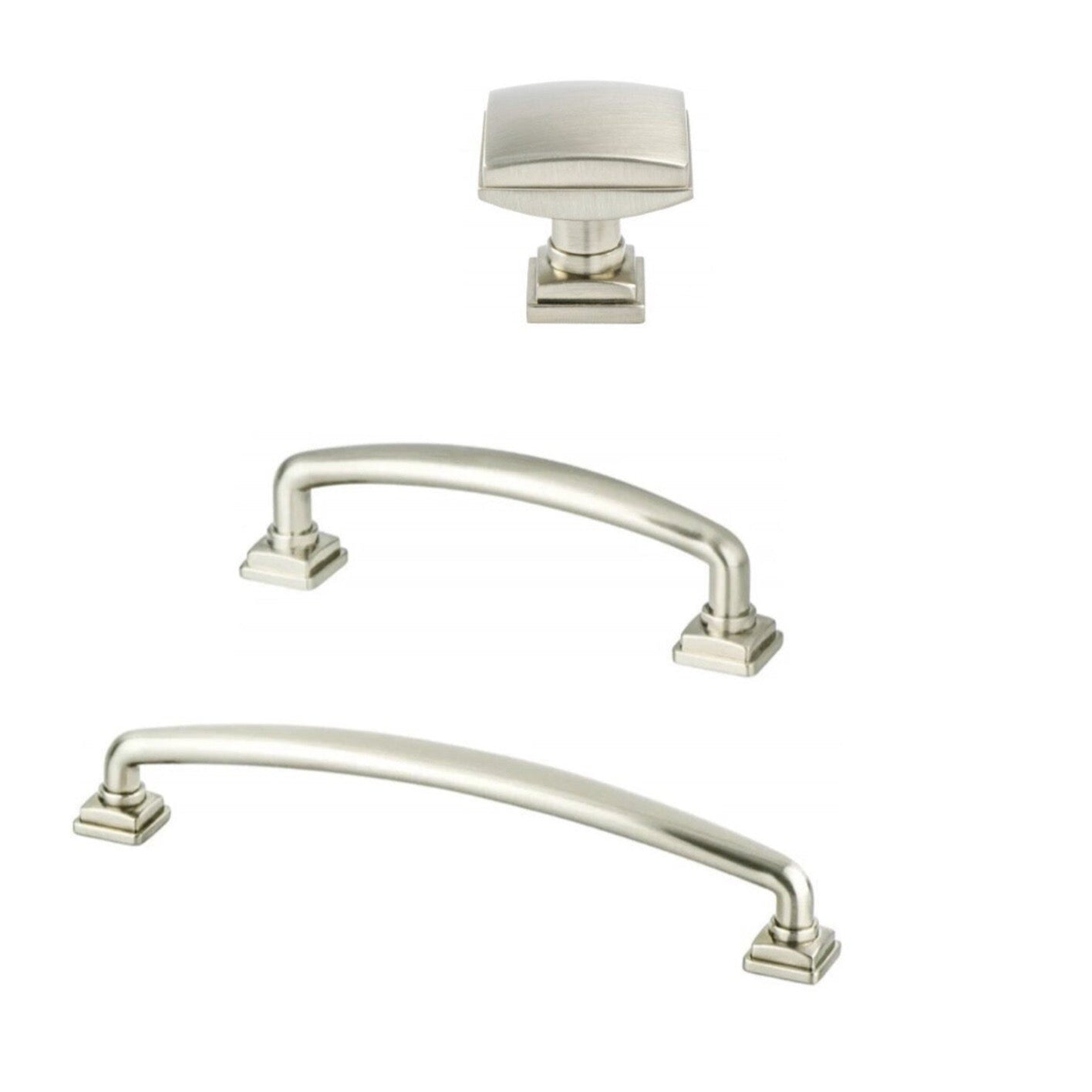 Kelly No.2 Brushed Nickel Cabinet Knobs and Drawer Pulls - Premium Hardware for Kitchen, Bathroom & Furniture Upgrade