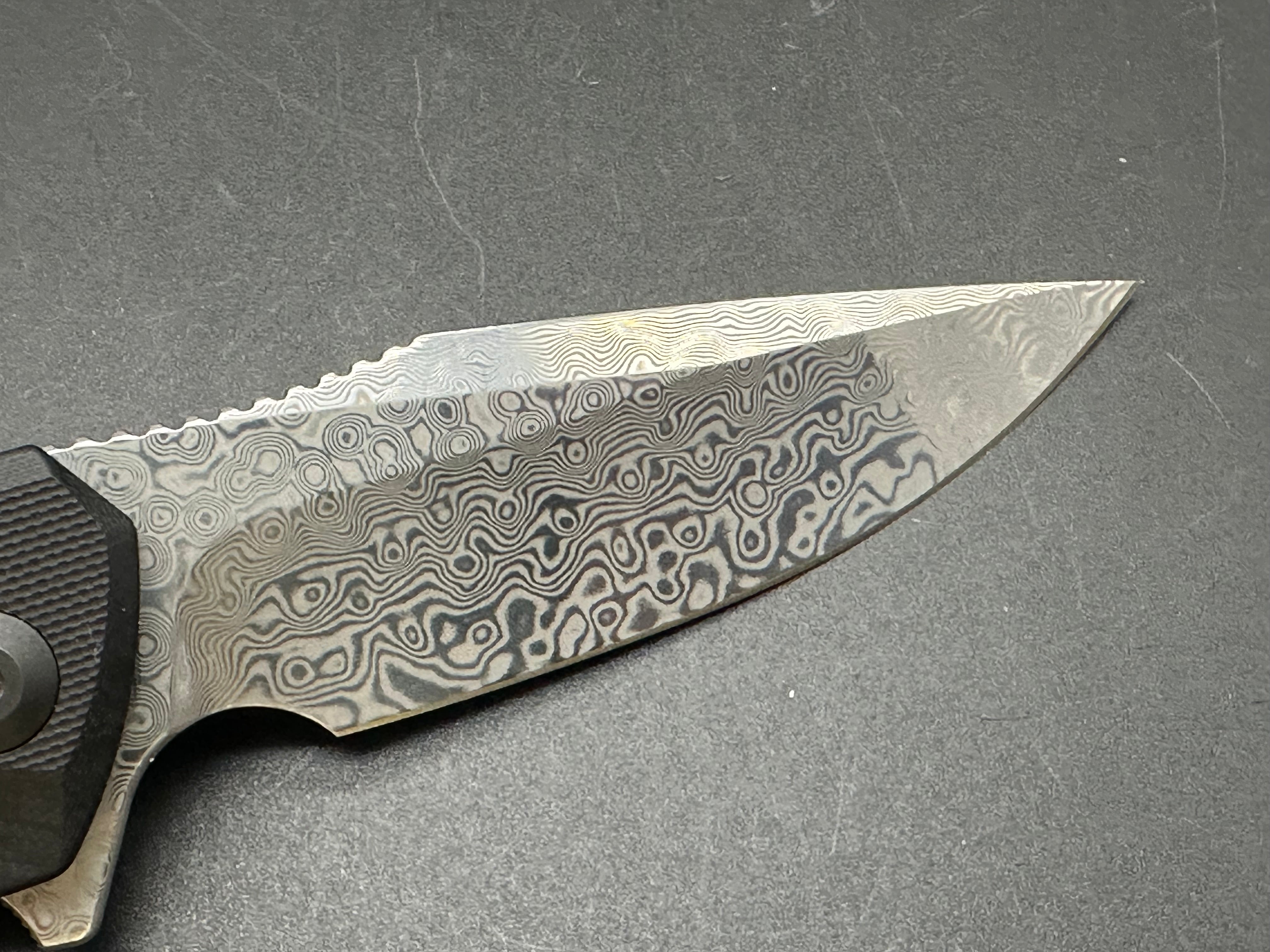 Civivi Backlash Folding Knife - Black G10 Handle with Damascus Steel Blade - EDC, Outdoor, Camping & Survival Gear