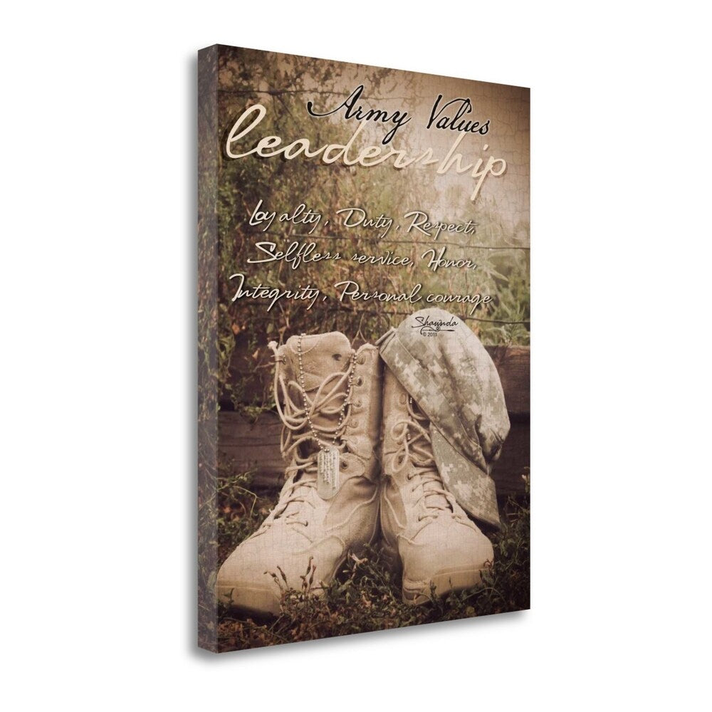 Army Values by Shawnda Eva - Premium Fine Art Giclee Print on Gallery Wrapped Canvas - Ready to Hang Wall Decor for Living Room, Bedroom & Office