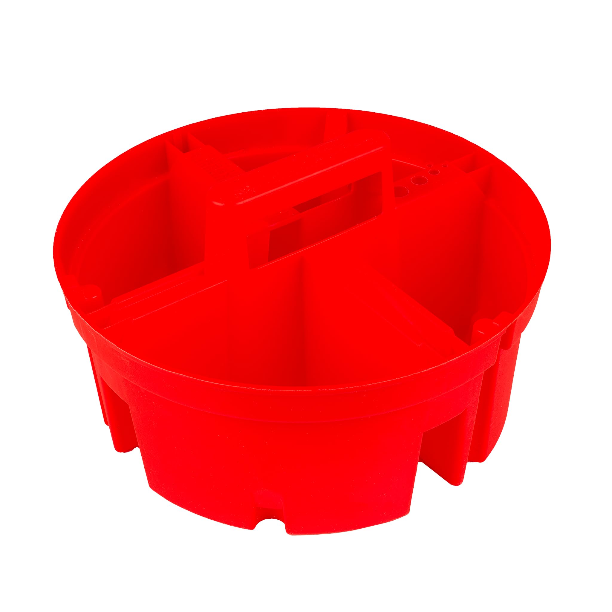 Bucket Boss Super Stacker Small Parts Organizer - Red Tool Bucket Organizer with 18 Pockets for Hardware, Nails, Screws & DIY Supplies - Perfect for Garage, Workshop & Job Site Organization