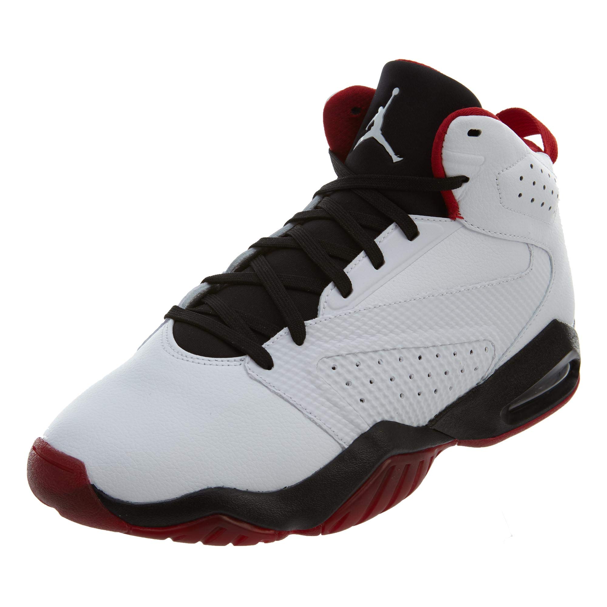 Jordan Men's High-Top Basketball Shoes - Blue Grey Red White Colorway, Size 8 | Graphite & University Red Accents | Perfect for Streetwear & On-Court Performance