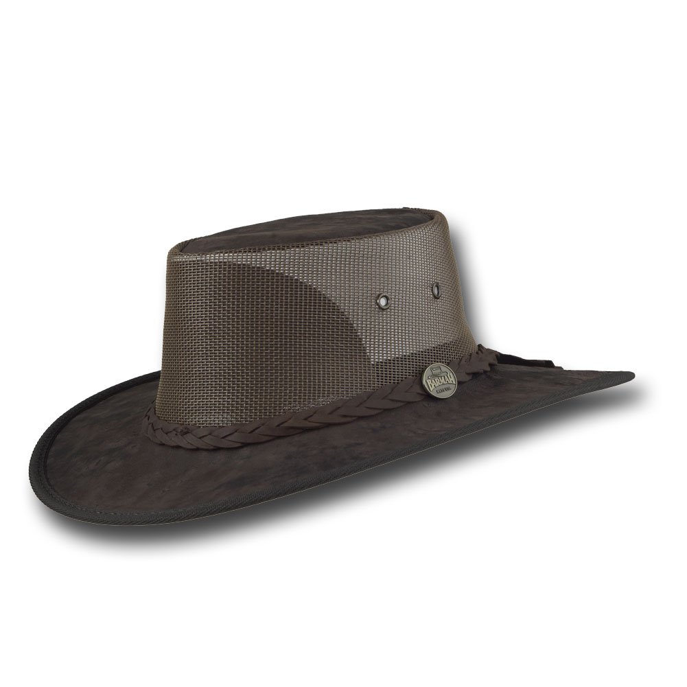 Barmah Hats Kangaroo Cooler Leather Hat - Premium Australian Outback Style for Sun Protection & Outdoor Adventures | Perfect for Hiking, Camping, and Safari Trips