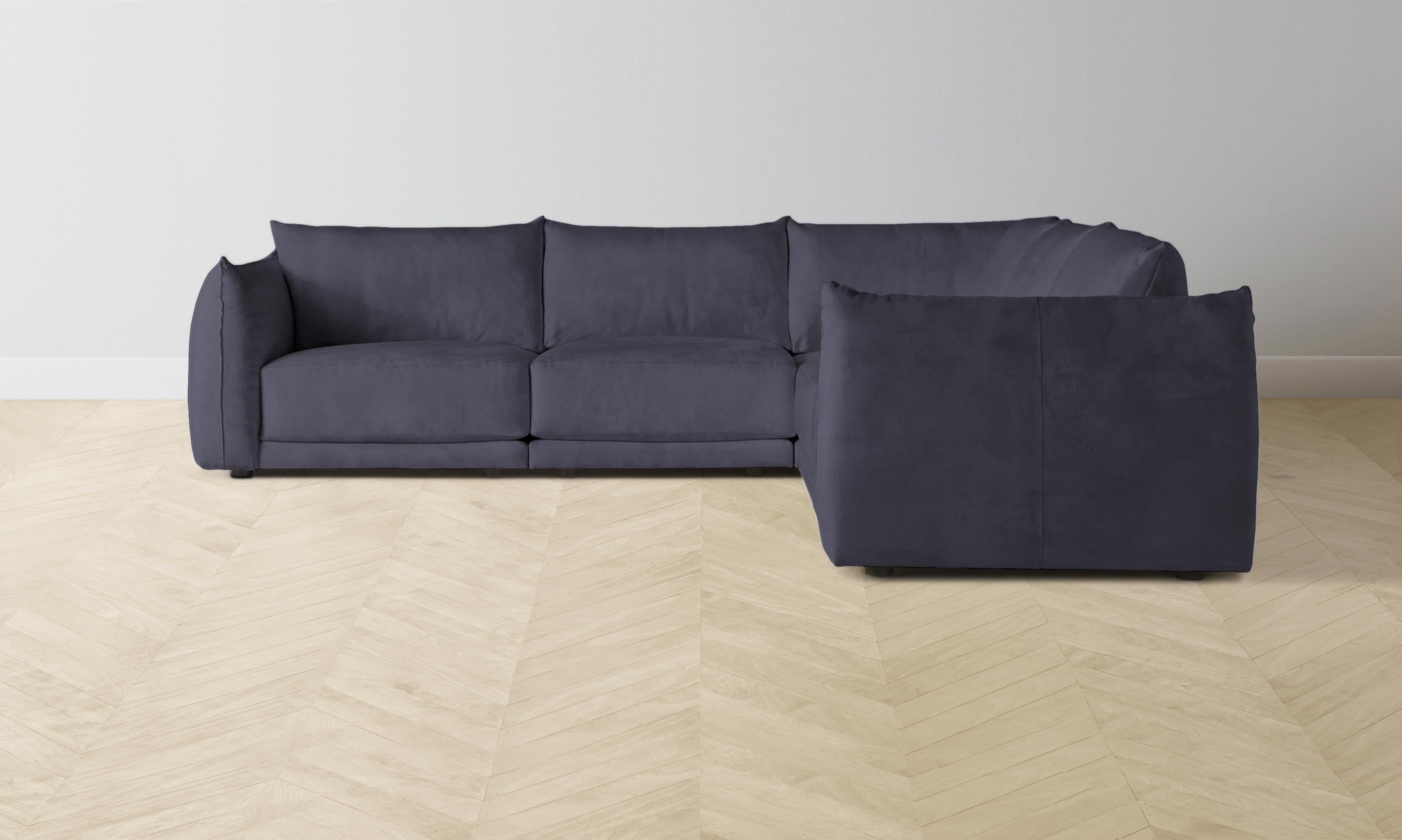 The Jones Modular Sectional Sofa - Luxe Performance Velvet Flannel Fabric for Modern Living Room & Home Theater Comfort